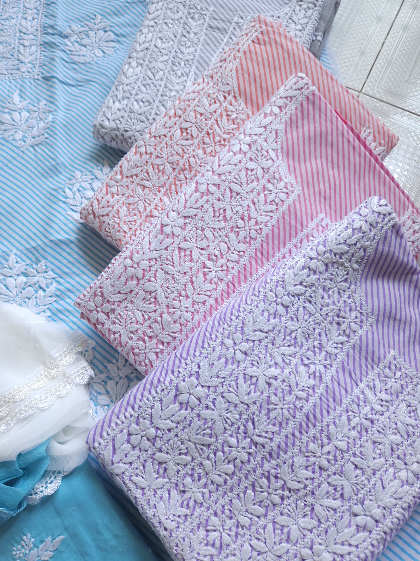 Cotton Voil 3-Piece Leheriya Suit