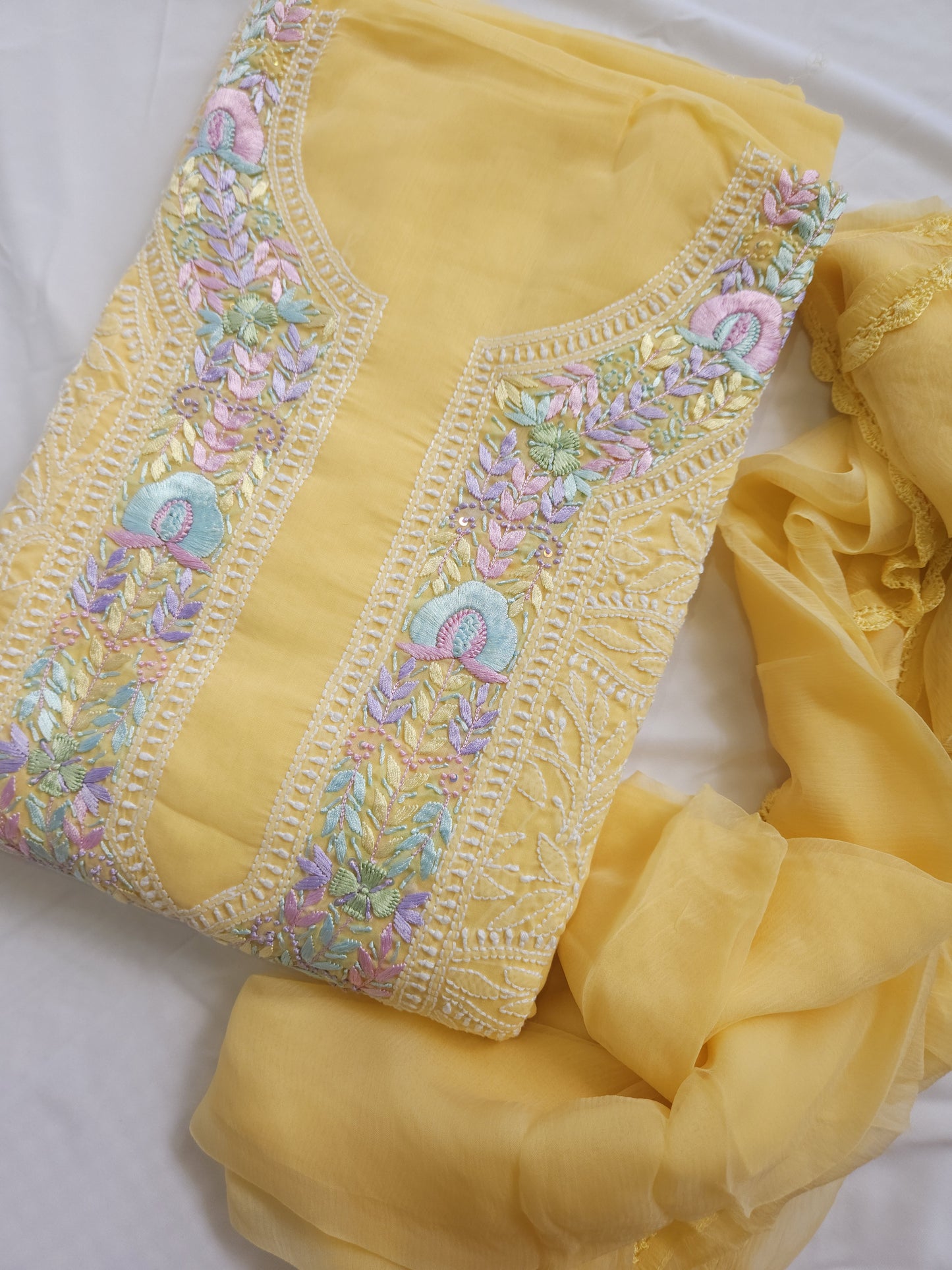 Soft Cotton Voil 3-Piece Suit