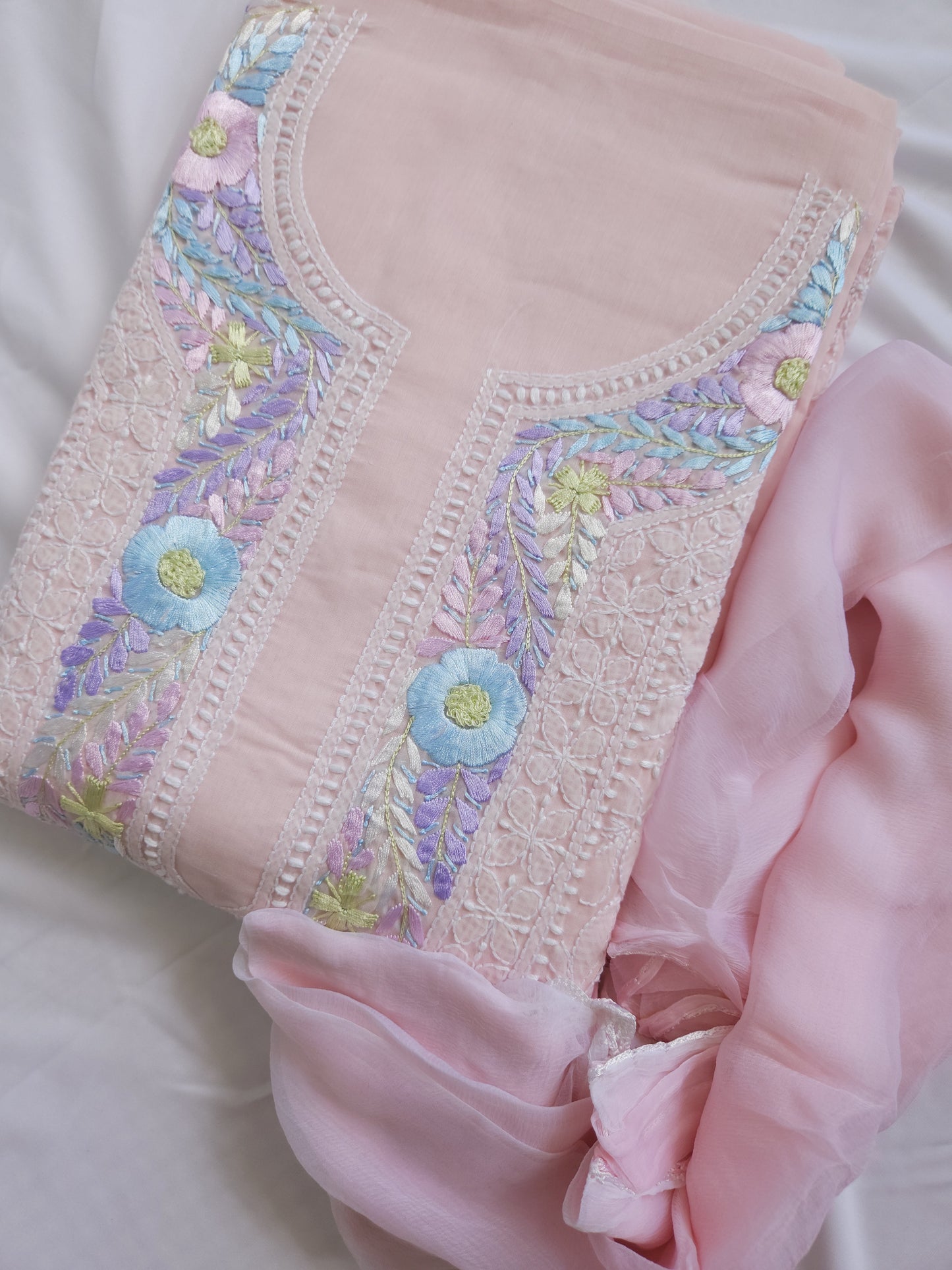 Soft Cotton Voil 3-Piece Suit