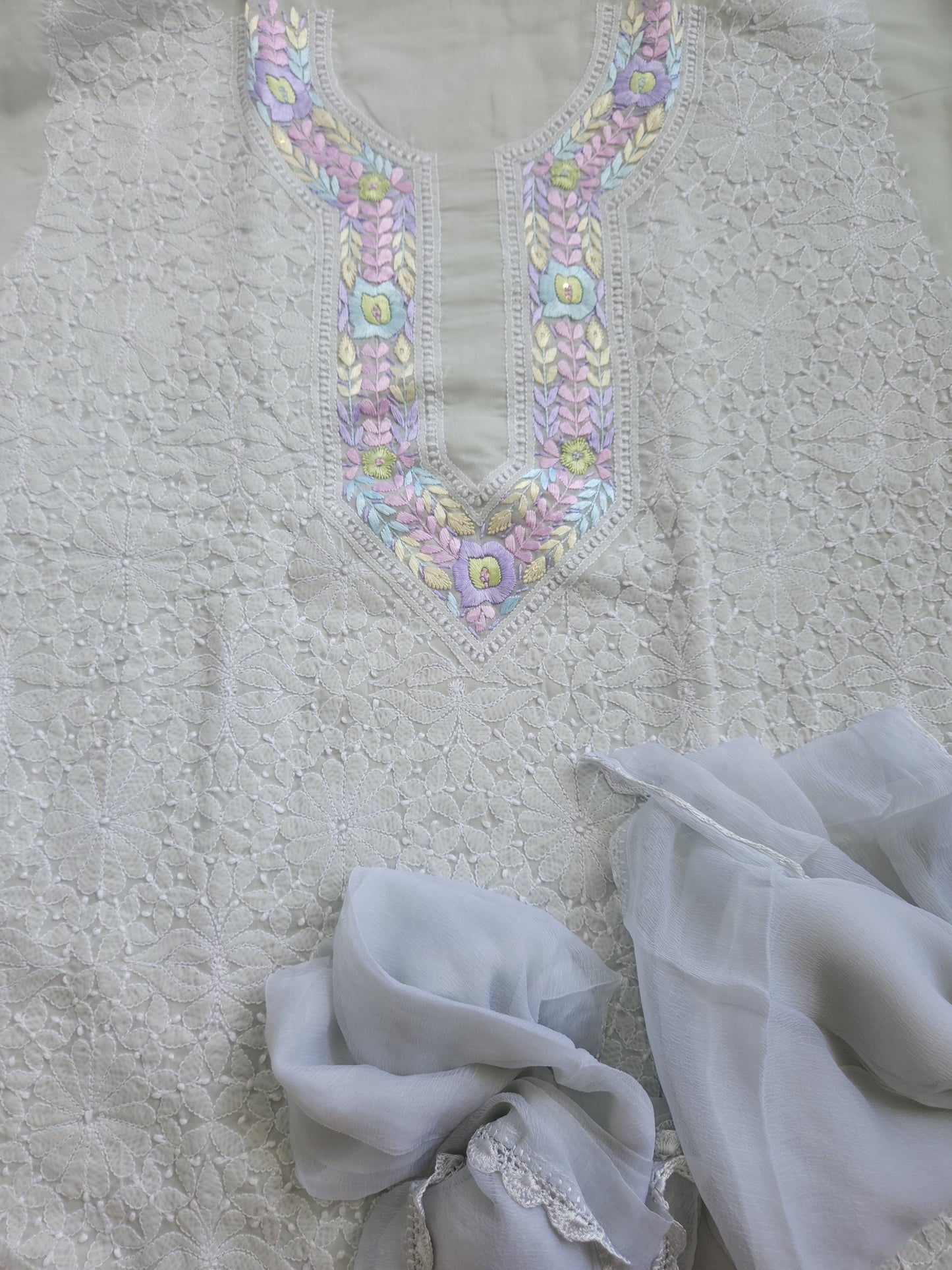 Soft Cotton Voil 3-Piece Suit
