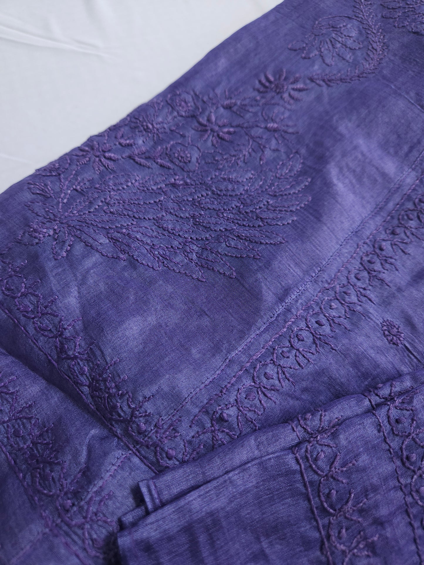 Tussar Silk 2-Piece Anarkali Set