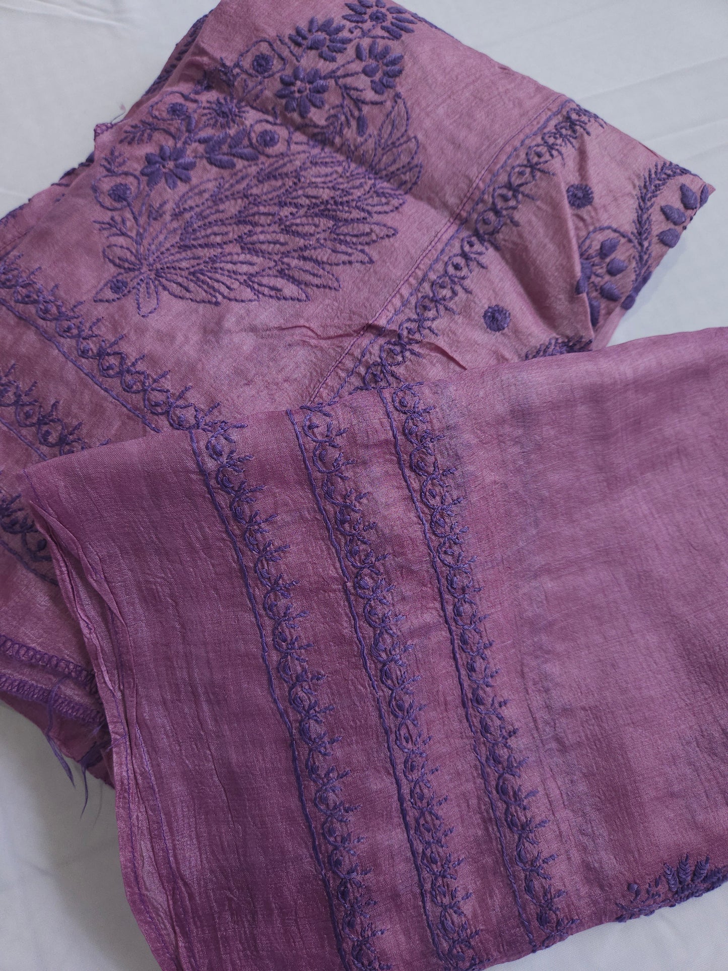 Tussar Silk 2-Piece Anarkali Set