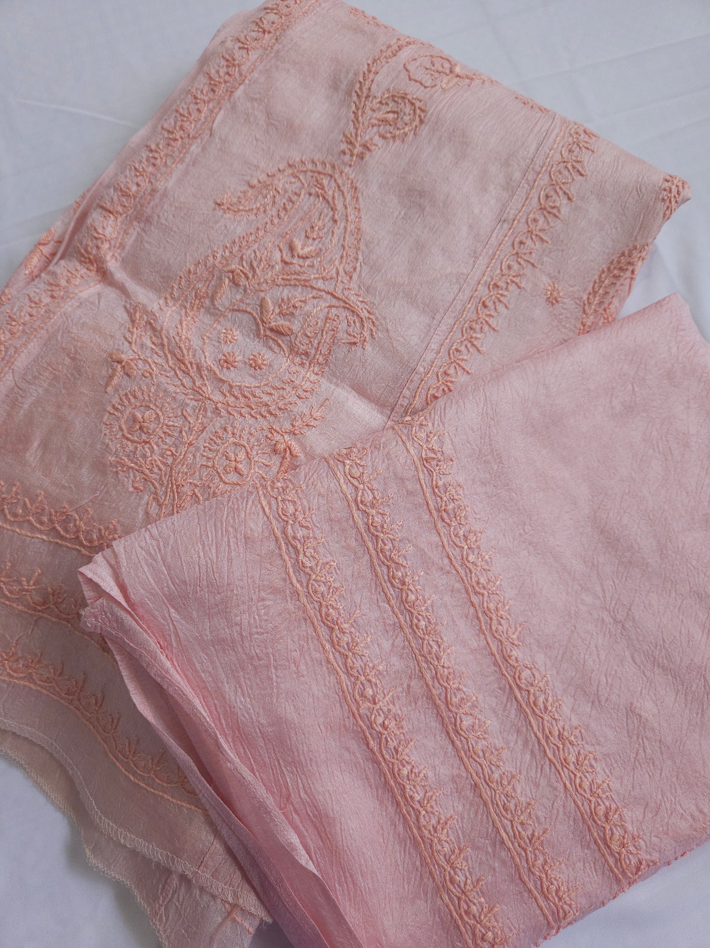 Tussar Silk 2-Piece Anarkali Set