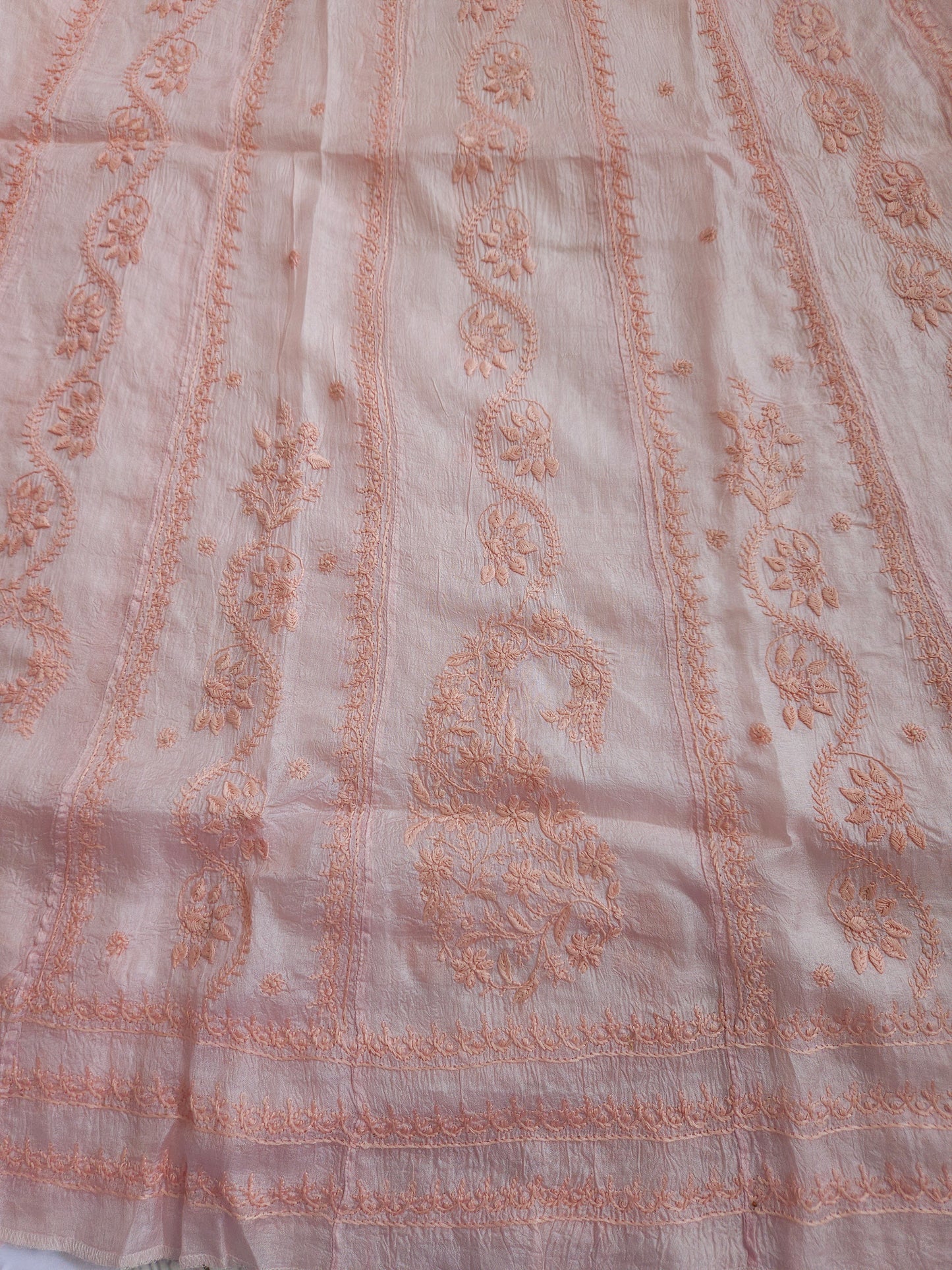 Tussar Silk 2-Piece Anarkali Set