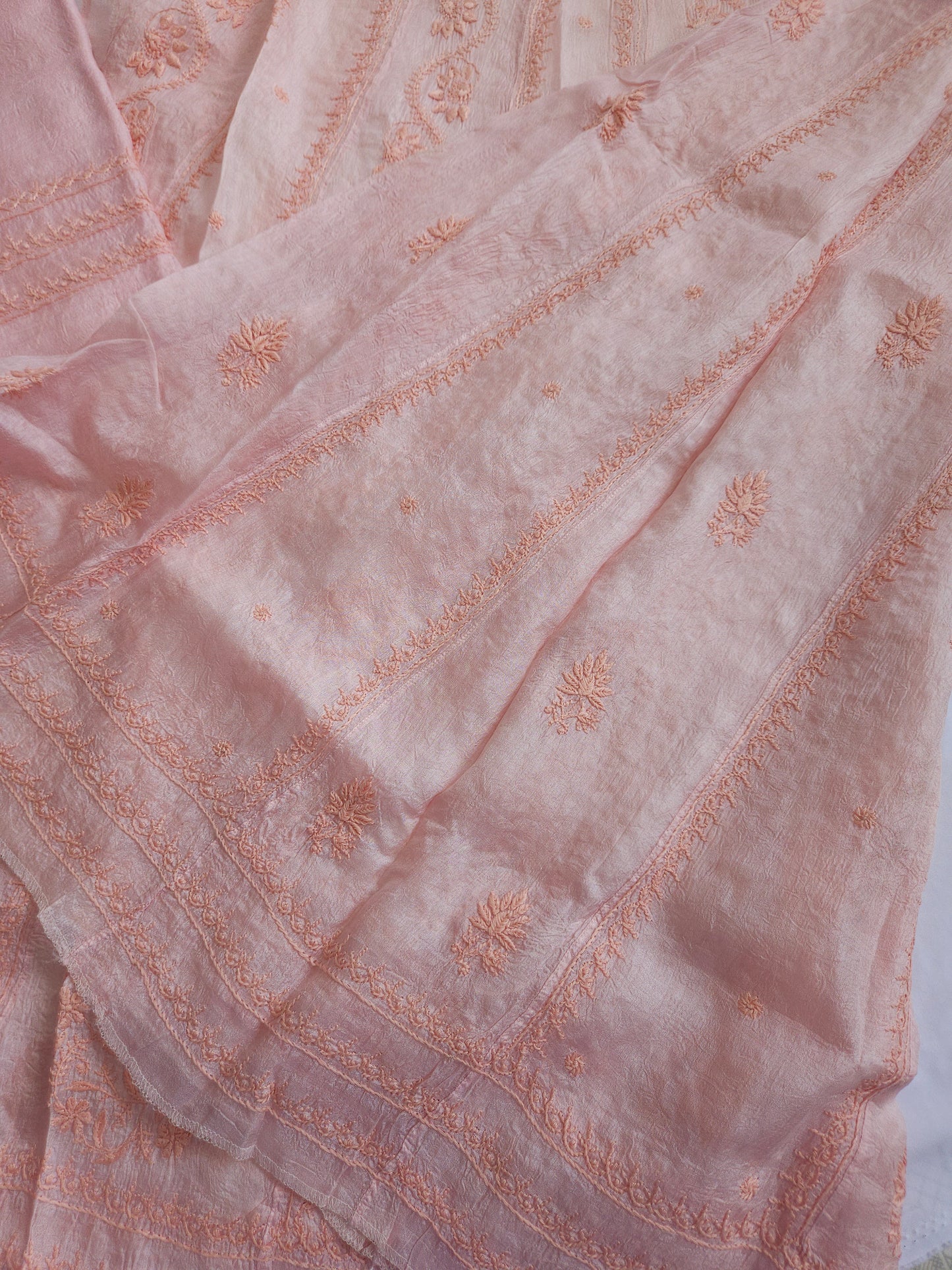 Tussar Silk 2-Piece Anarkali Set