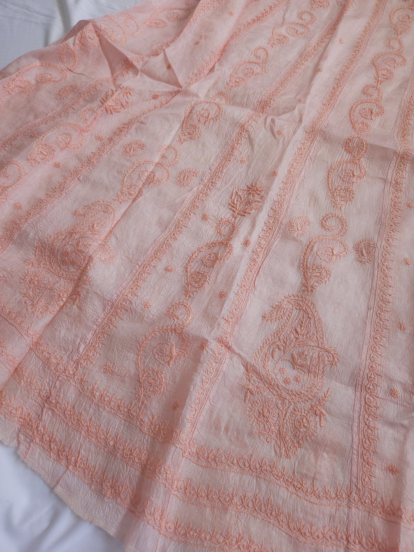 Tussar Silk 2-Piece Anarkali Set