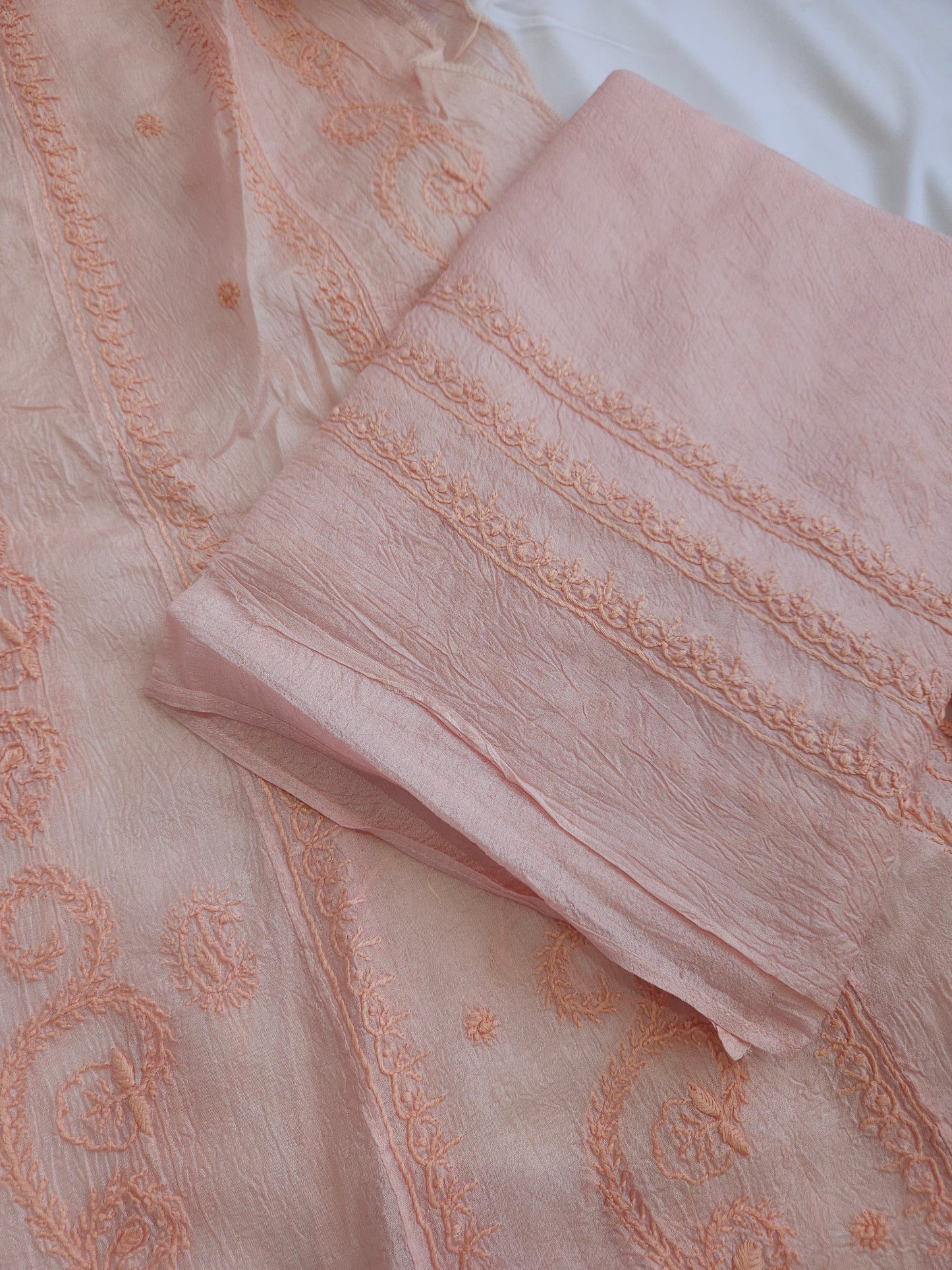 Tussar Silk 2-Piece Anarkali Set
