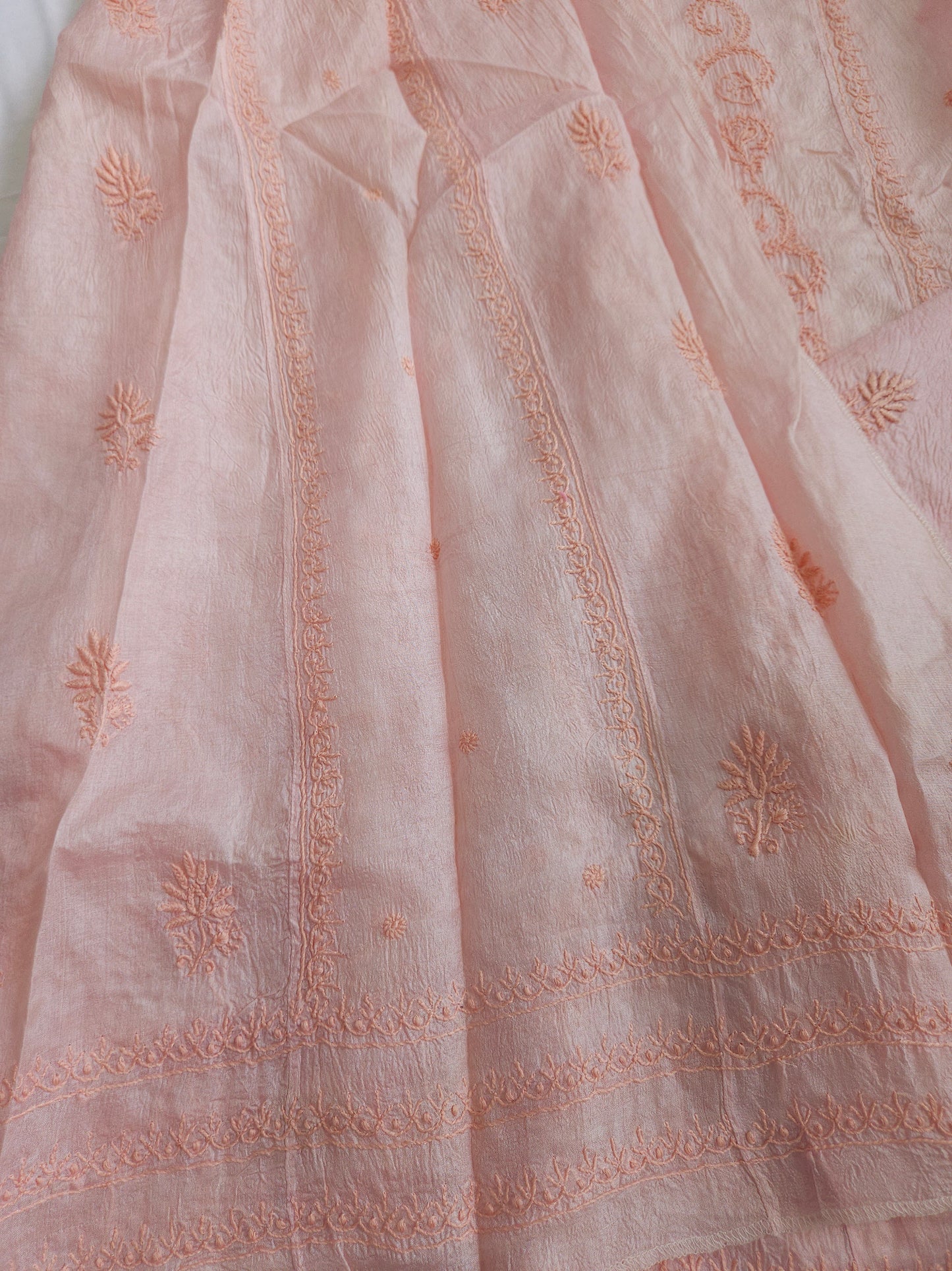 Tussar Silk 2-Piece Anarkali Set