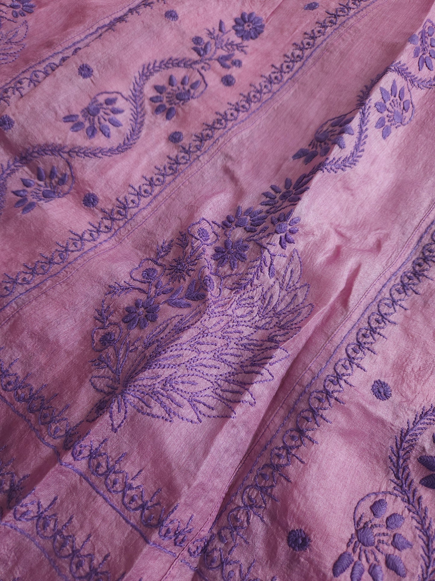 Tussar Silk 2-Piece Anarkali Set