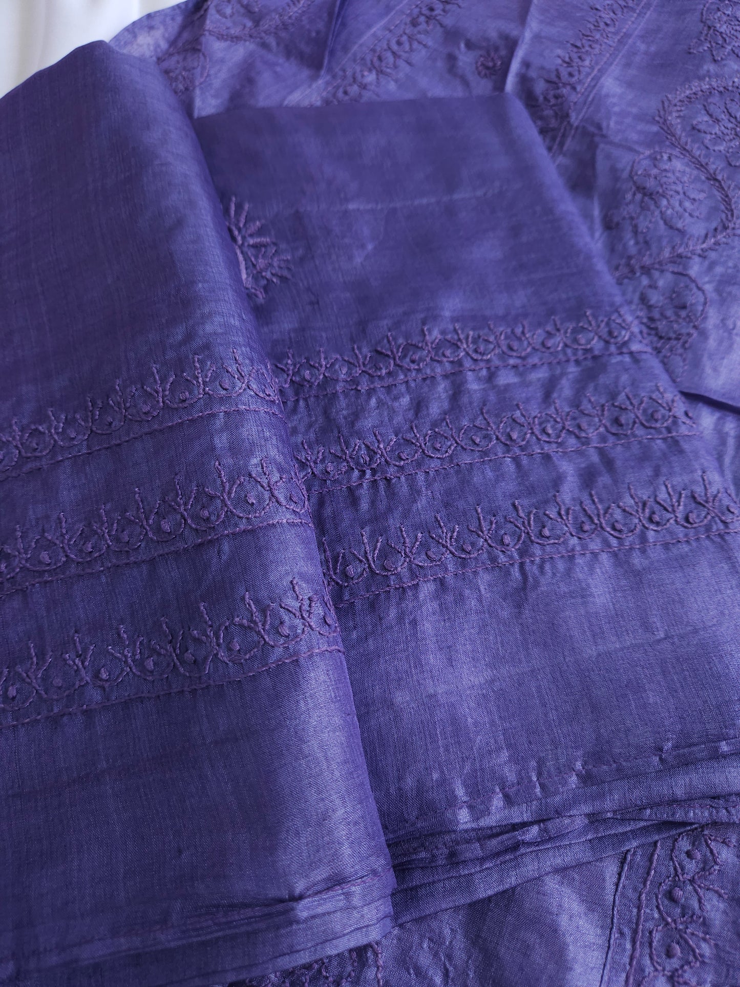 Tussar Silk 2-Piece Anarkali Set