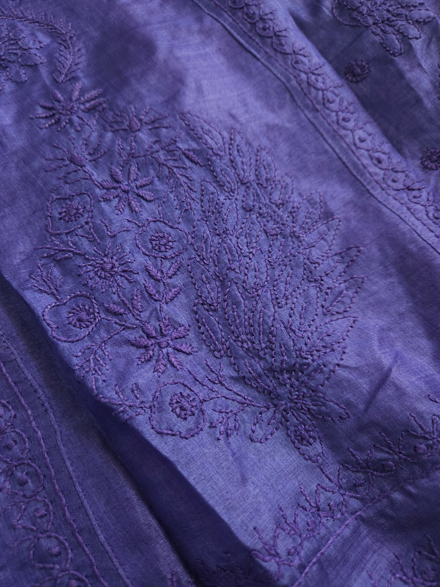 Tussar Silk 2-Piece Anarkali Set