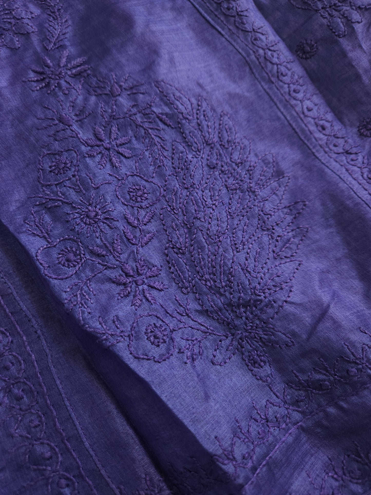 Tussar Silk 2-Piece Anarkali Set