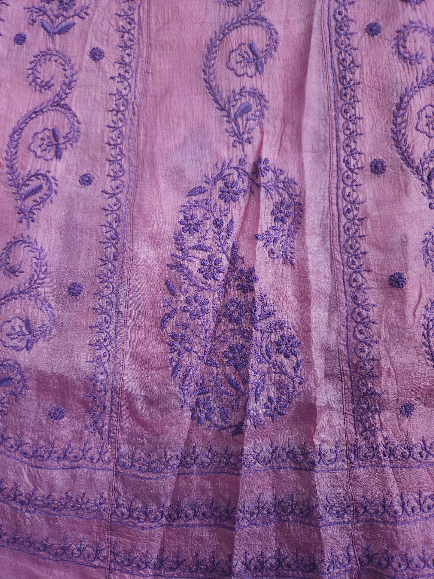 Tussar Silk 2-Piece Anarkali Set
