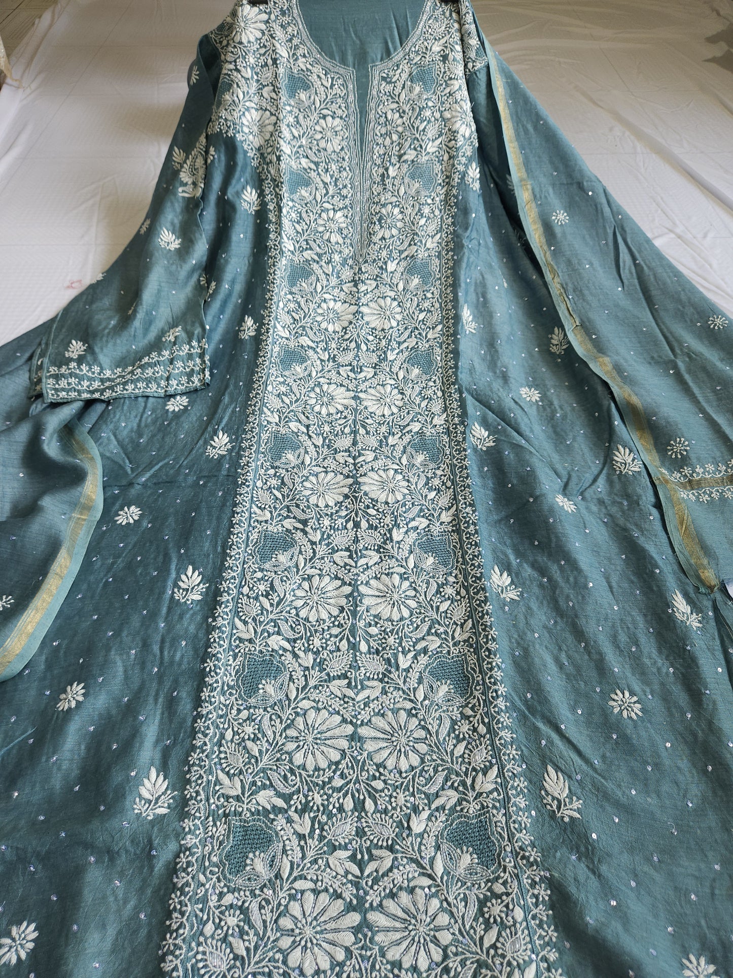 Moonga Silk 2-Piece Set (Blue)