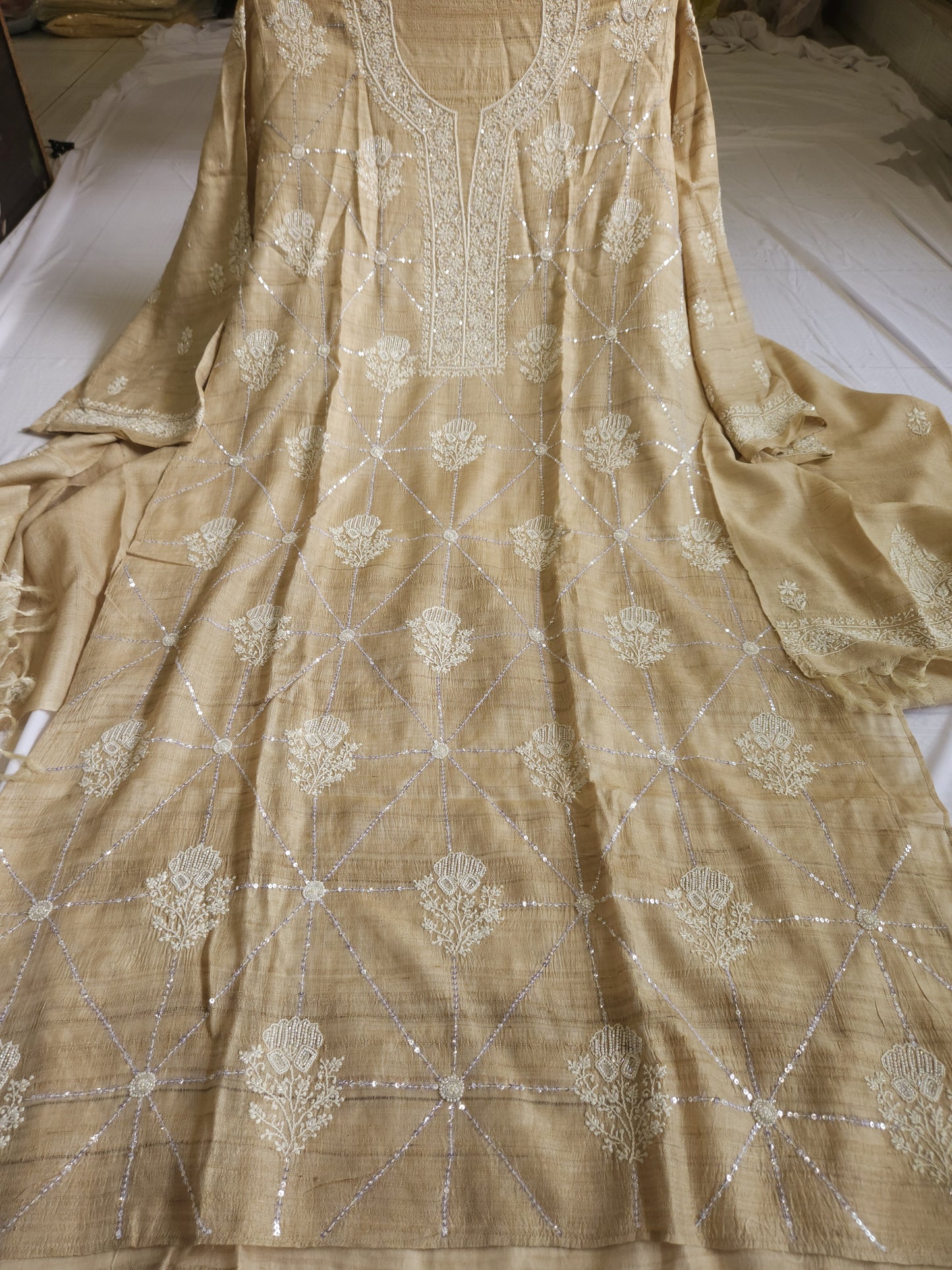 Pure Silk 2-Piece Set (Natural Colour)