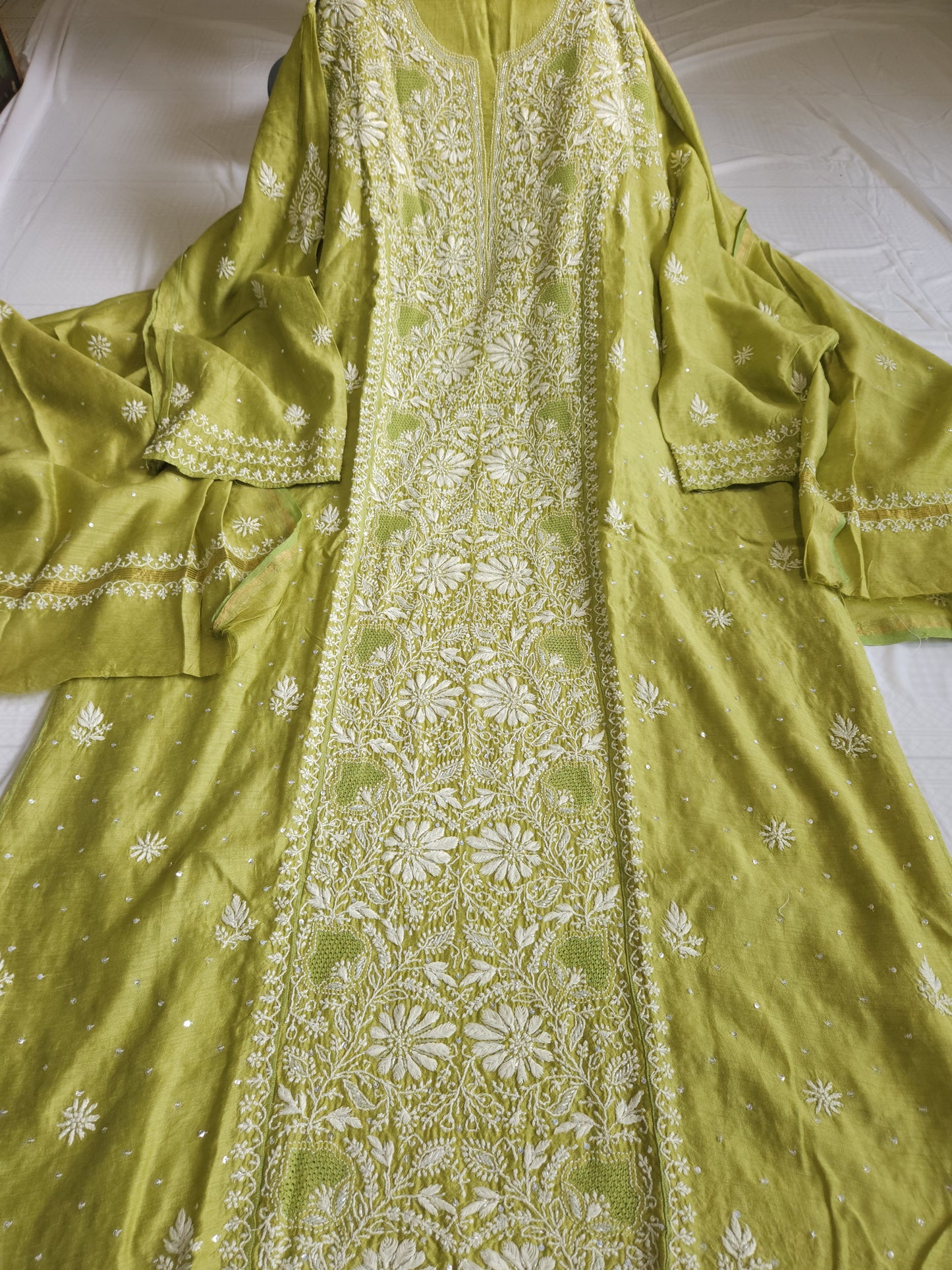 Moonga Silk 2-Piece Set (Dirty Green)