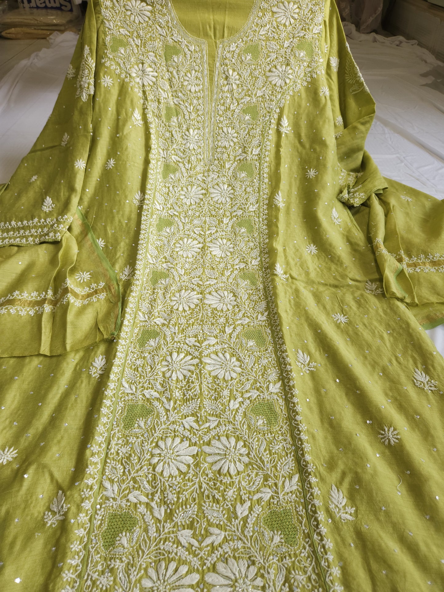 Moonga Silk 2-Piece Set (Dirty Green)