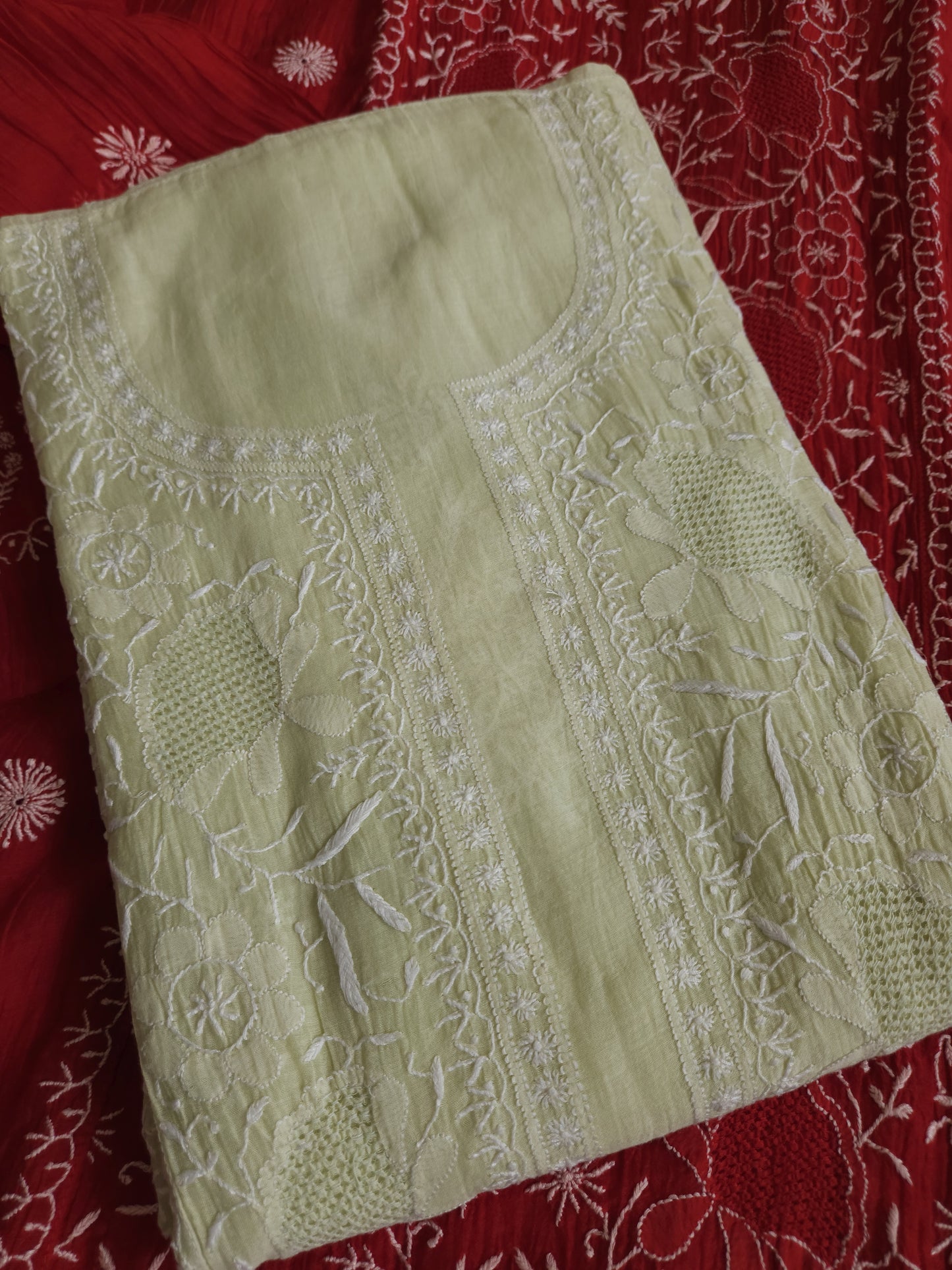 Malmal Chanderi 2-Piece Set (Multiple Colour Variants)