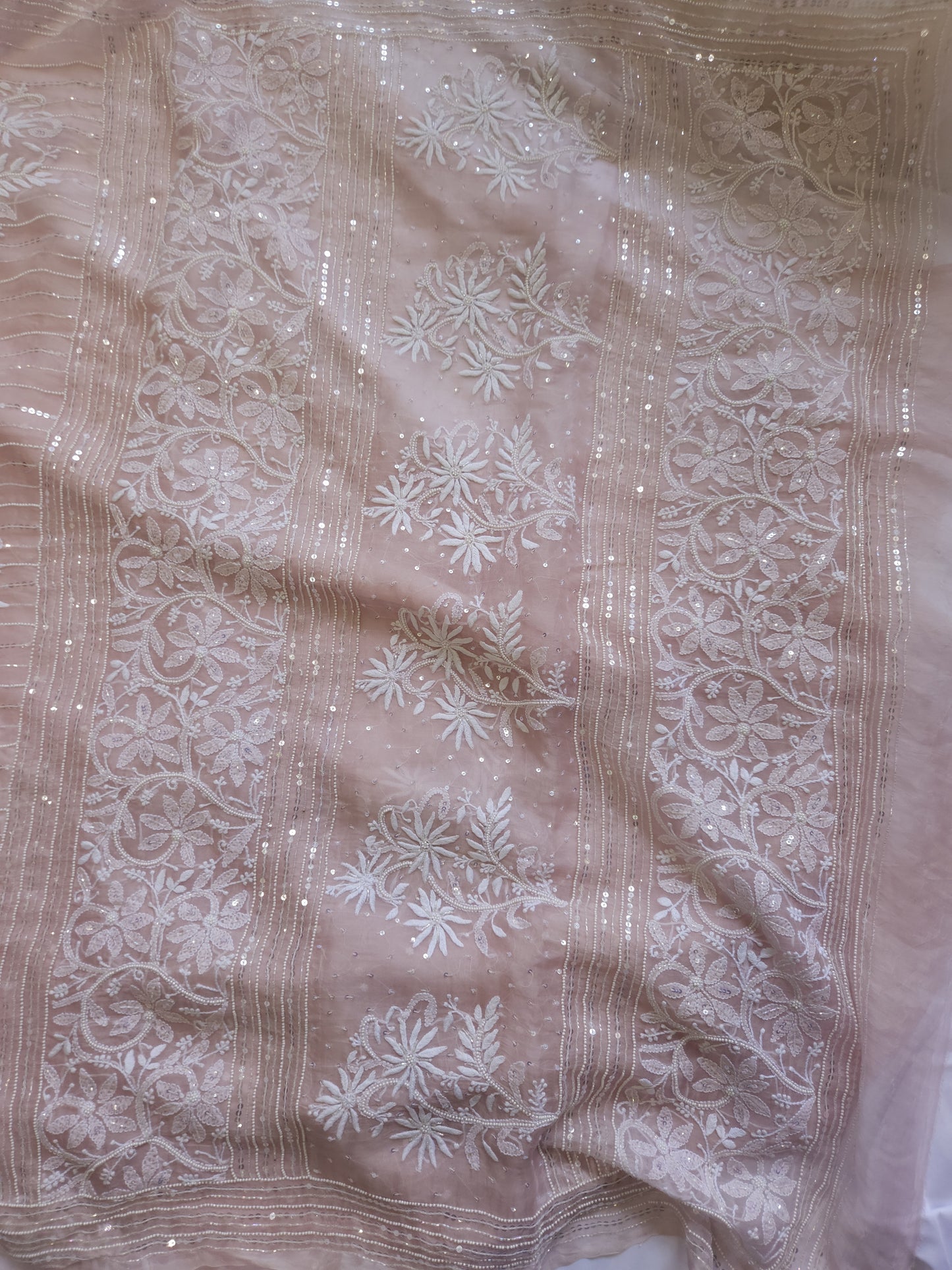 Organza Silk Saree (Hazelnut)