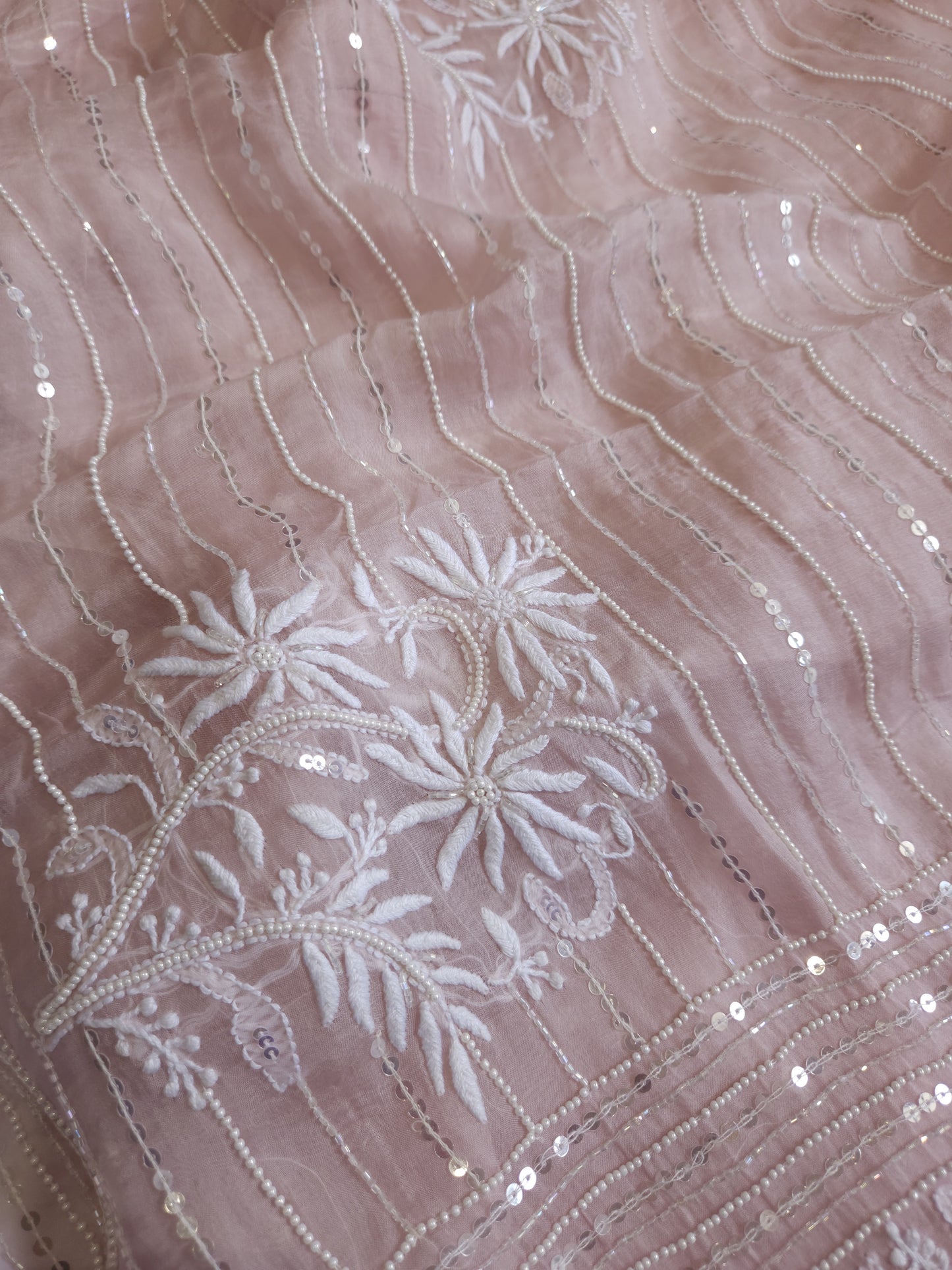 Organza Silk Saree (Hazelnut)