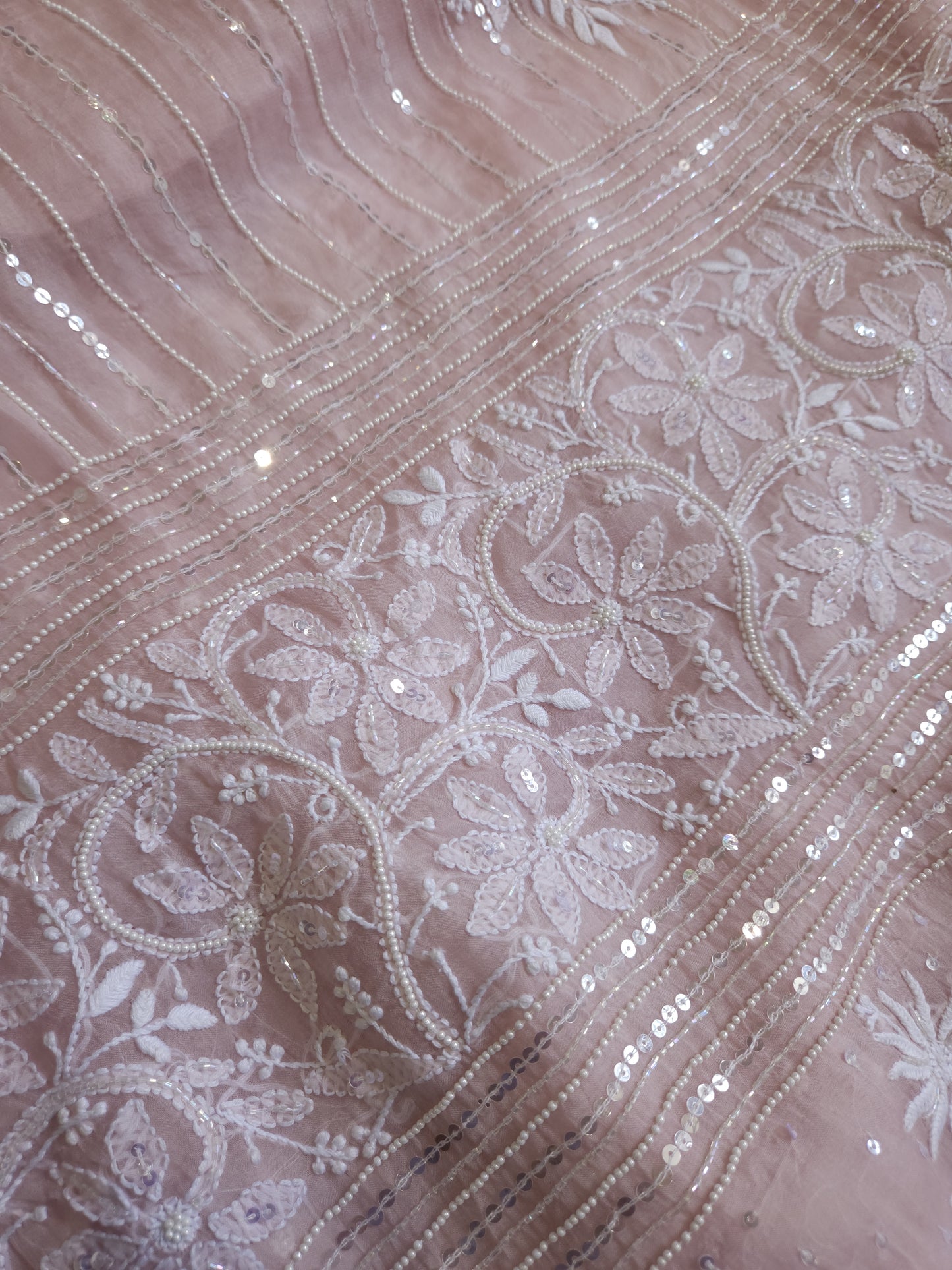 Organza Silk Saree (Hazelnut)