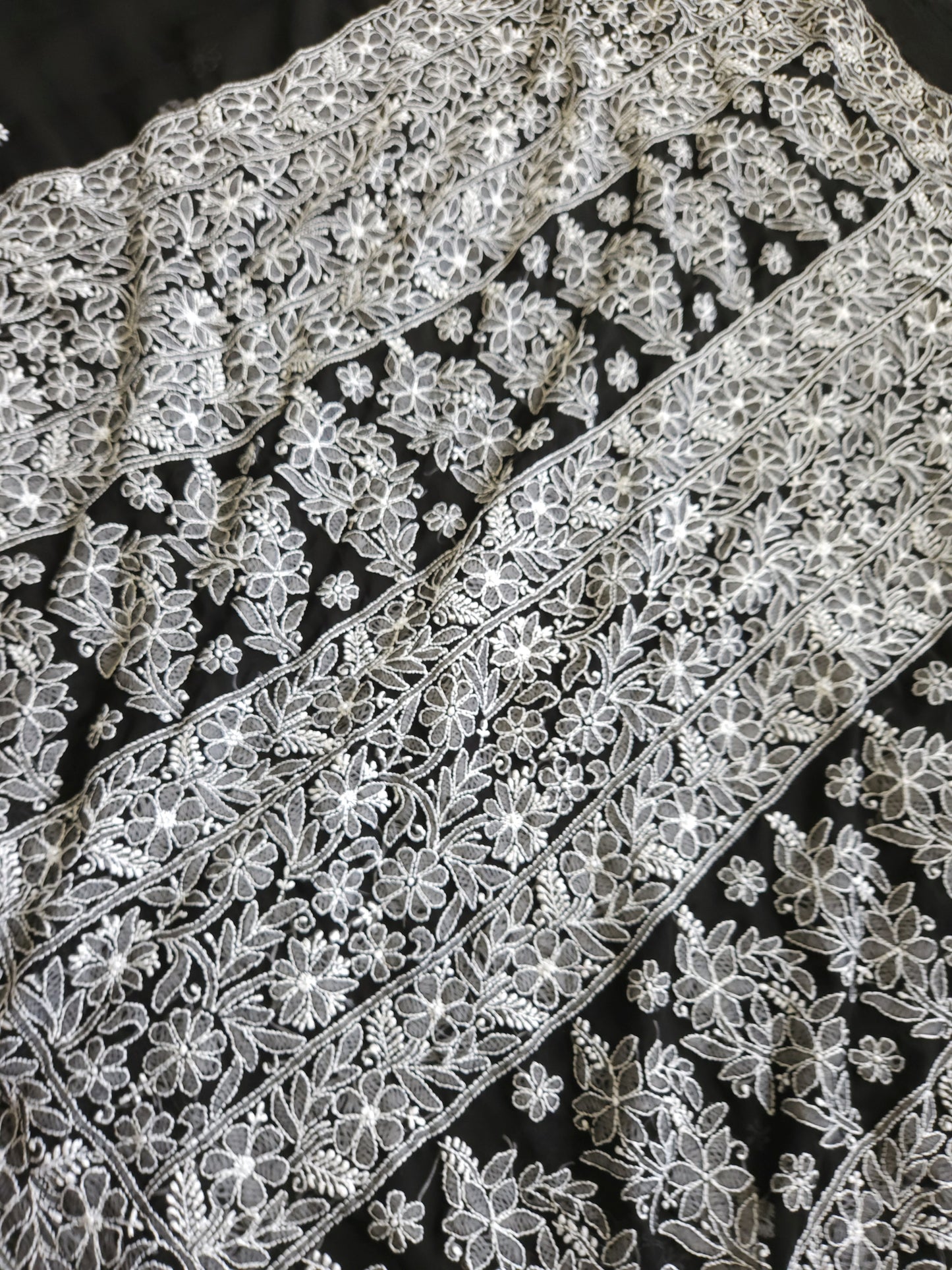 Semi Georgette Saree (Black)