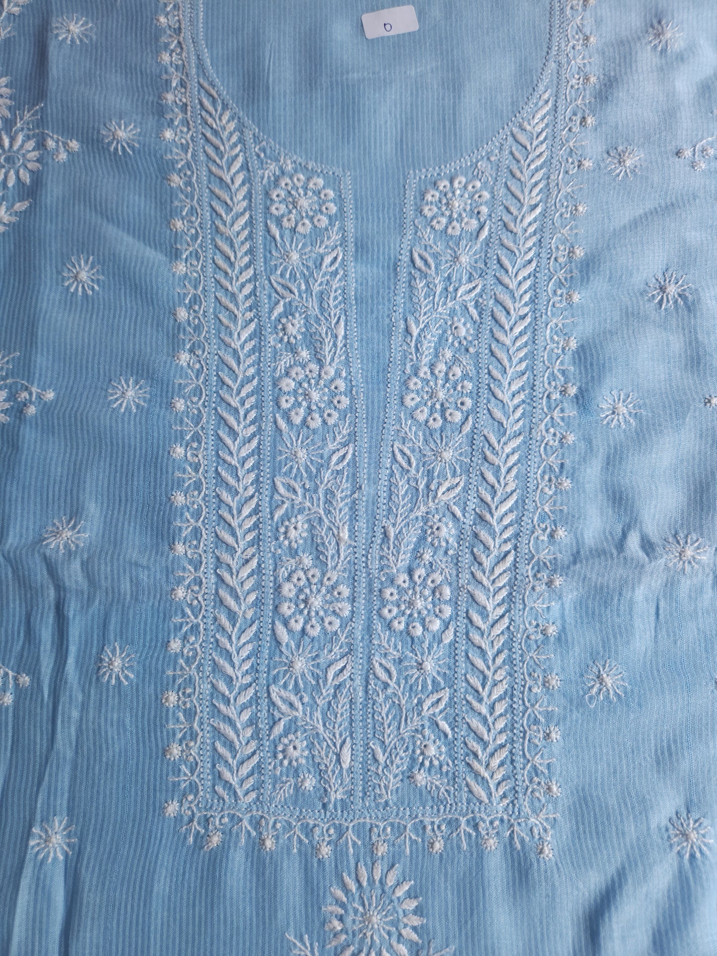 Maheshwari Chanderi 2-Piece Set (Blue)