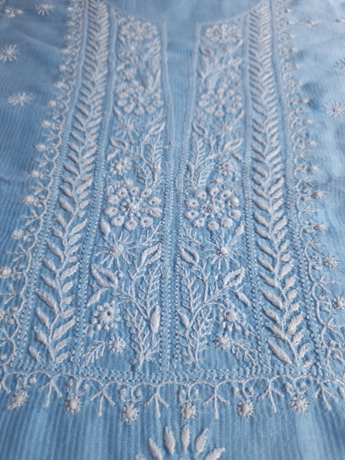 Maheshwari Chanderi 2-Piece Set (Blue)