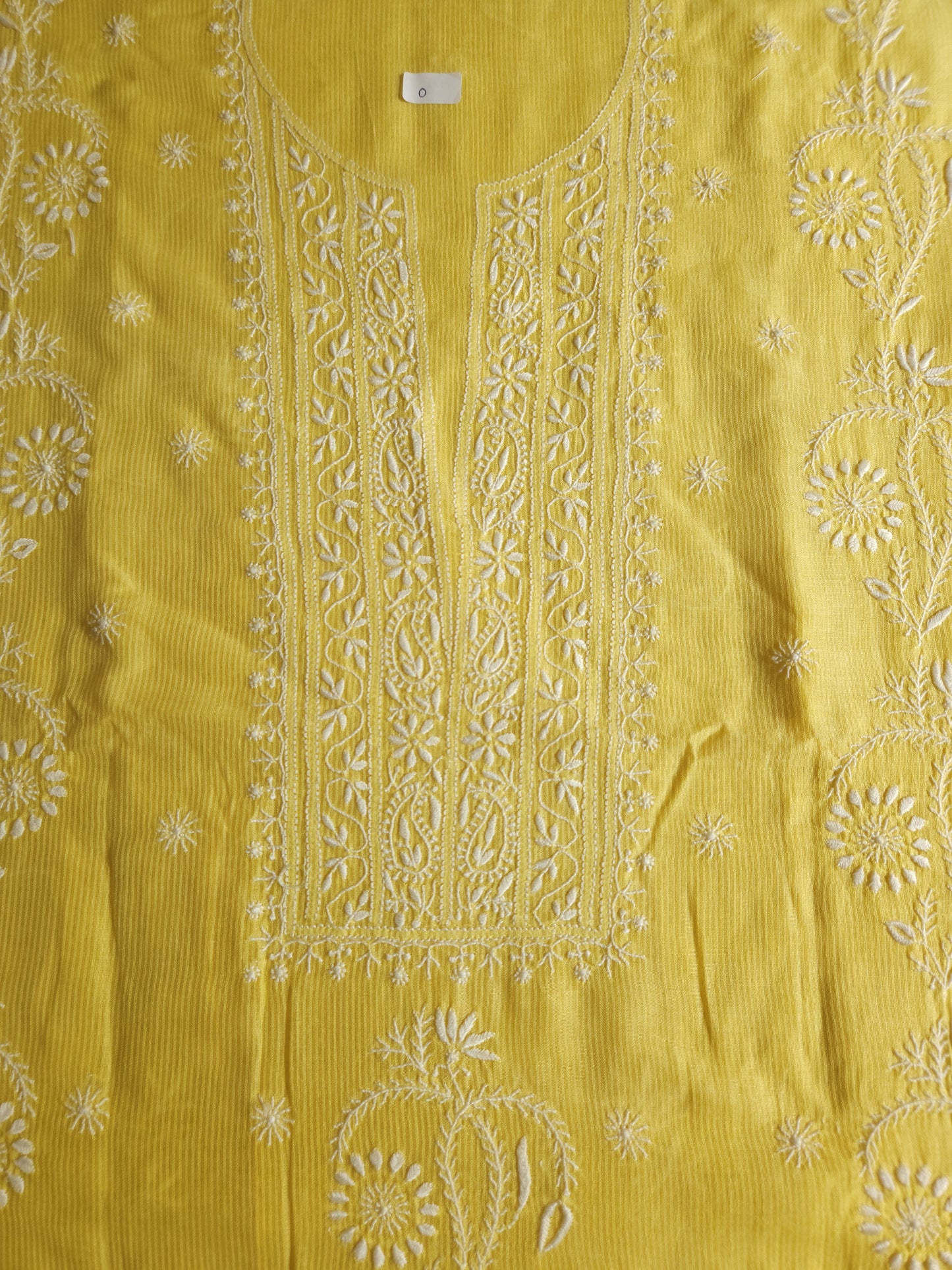 Maheshwari Chanderi 2-Piece Set (Mango Yellow)