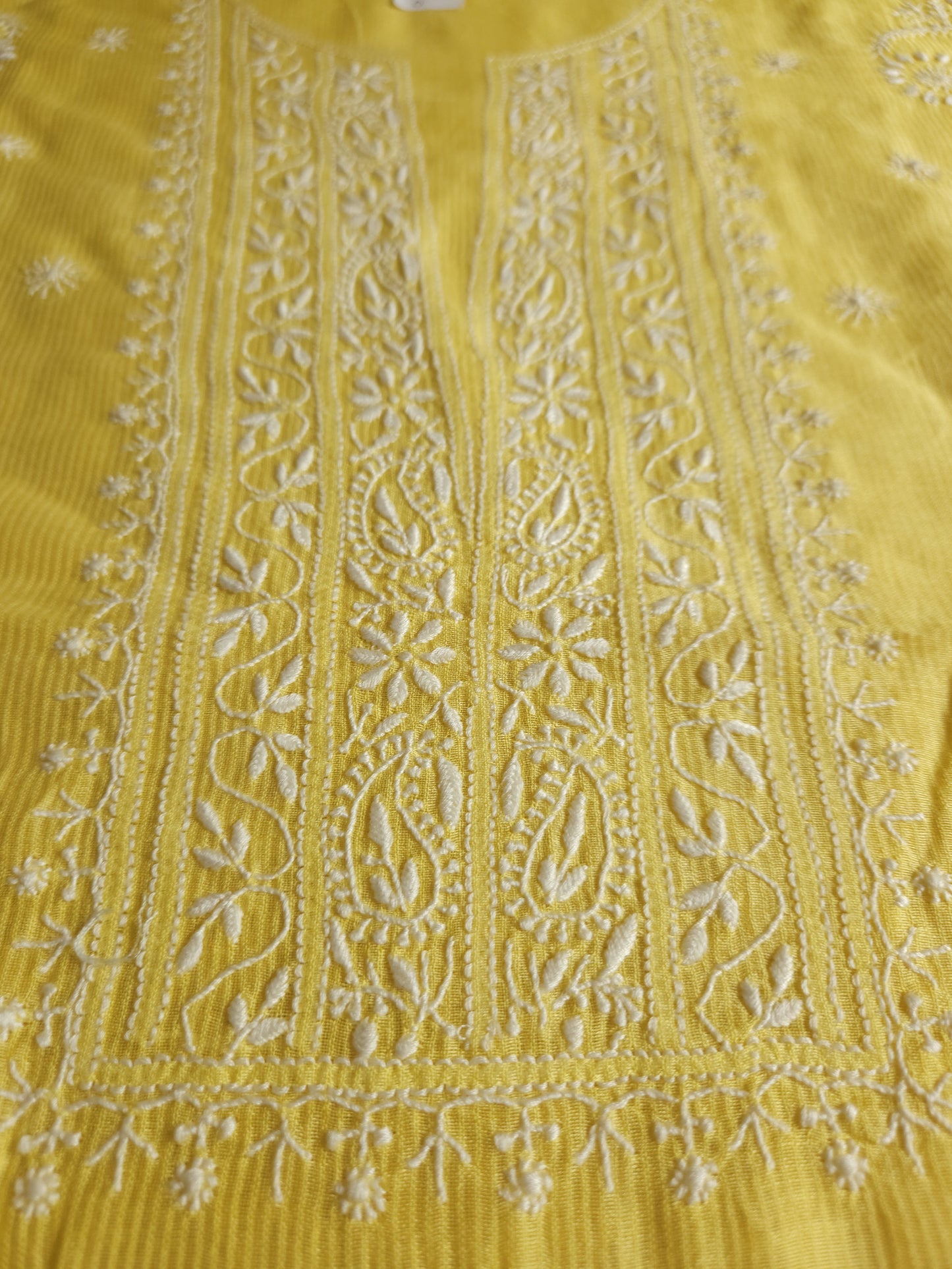 Maheshwari Chanderi 2-Piece Set (Mango Yellow)