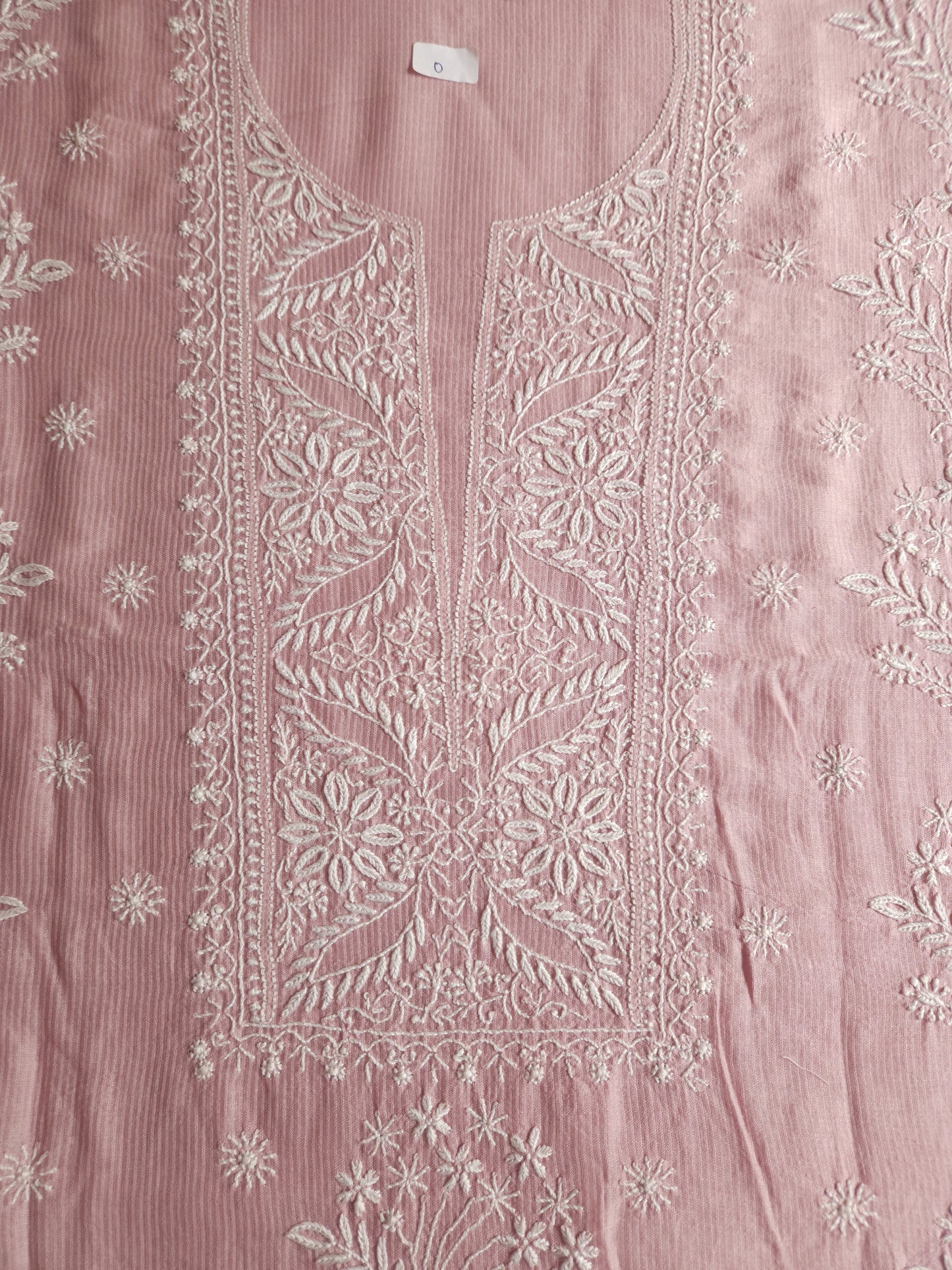 Maheshwari Chanderi 2-Piece Set (Salmon Pink)