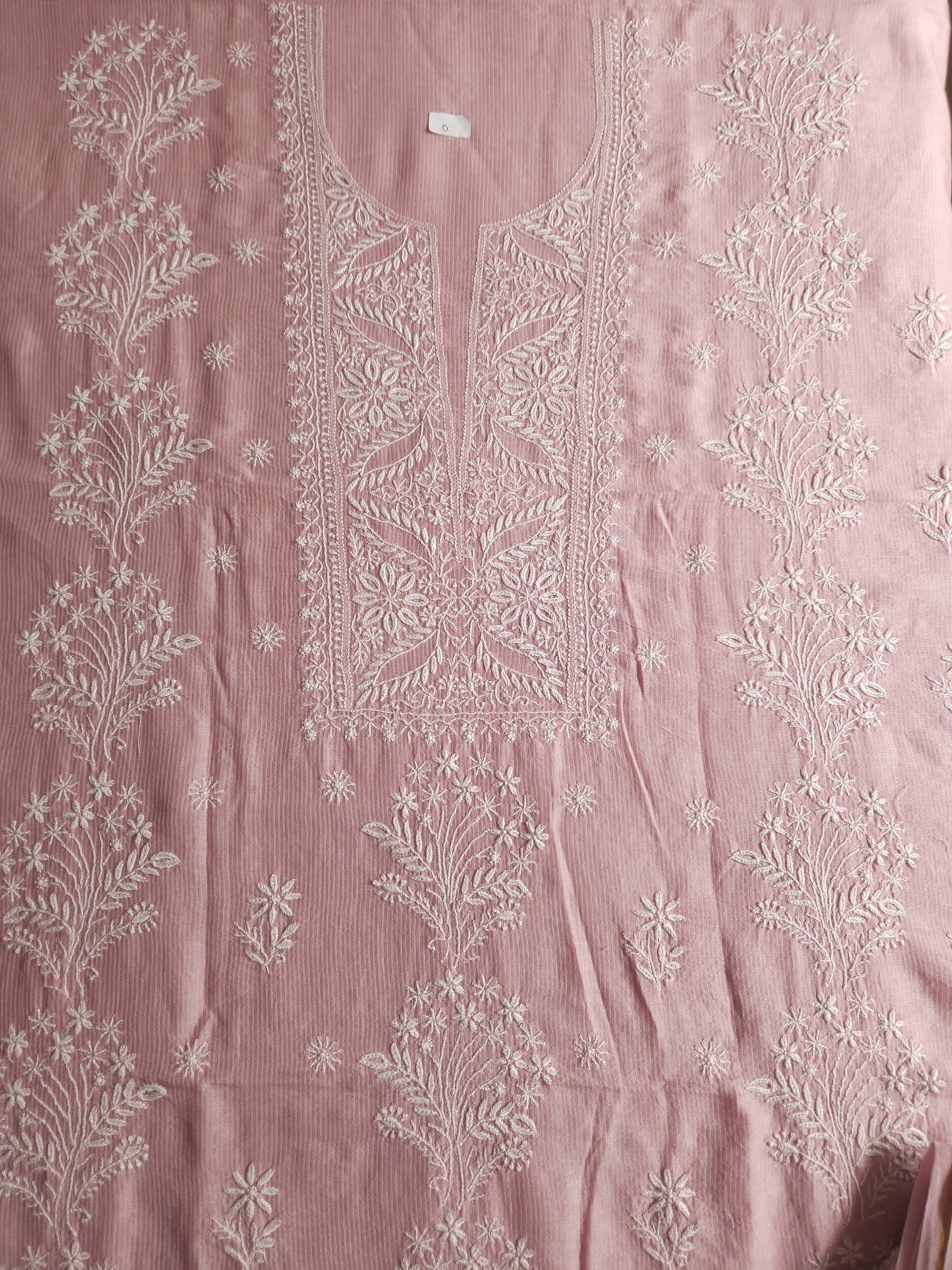 Maheshwari Chanderi 2-Piece Set (Salmon Pink)