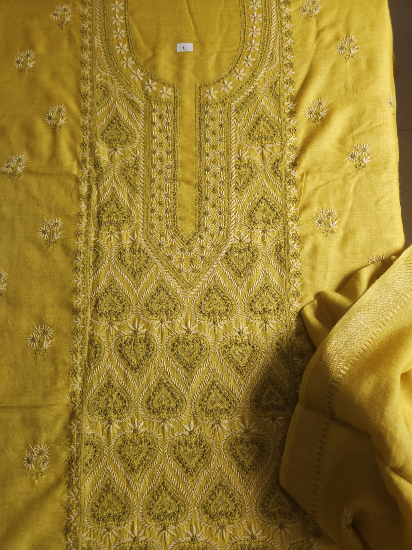 Moonga Silk 2-Piece Set (Old Gold Yellow)