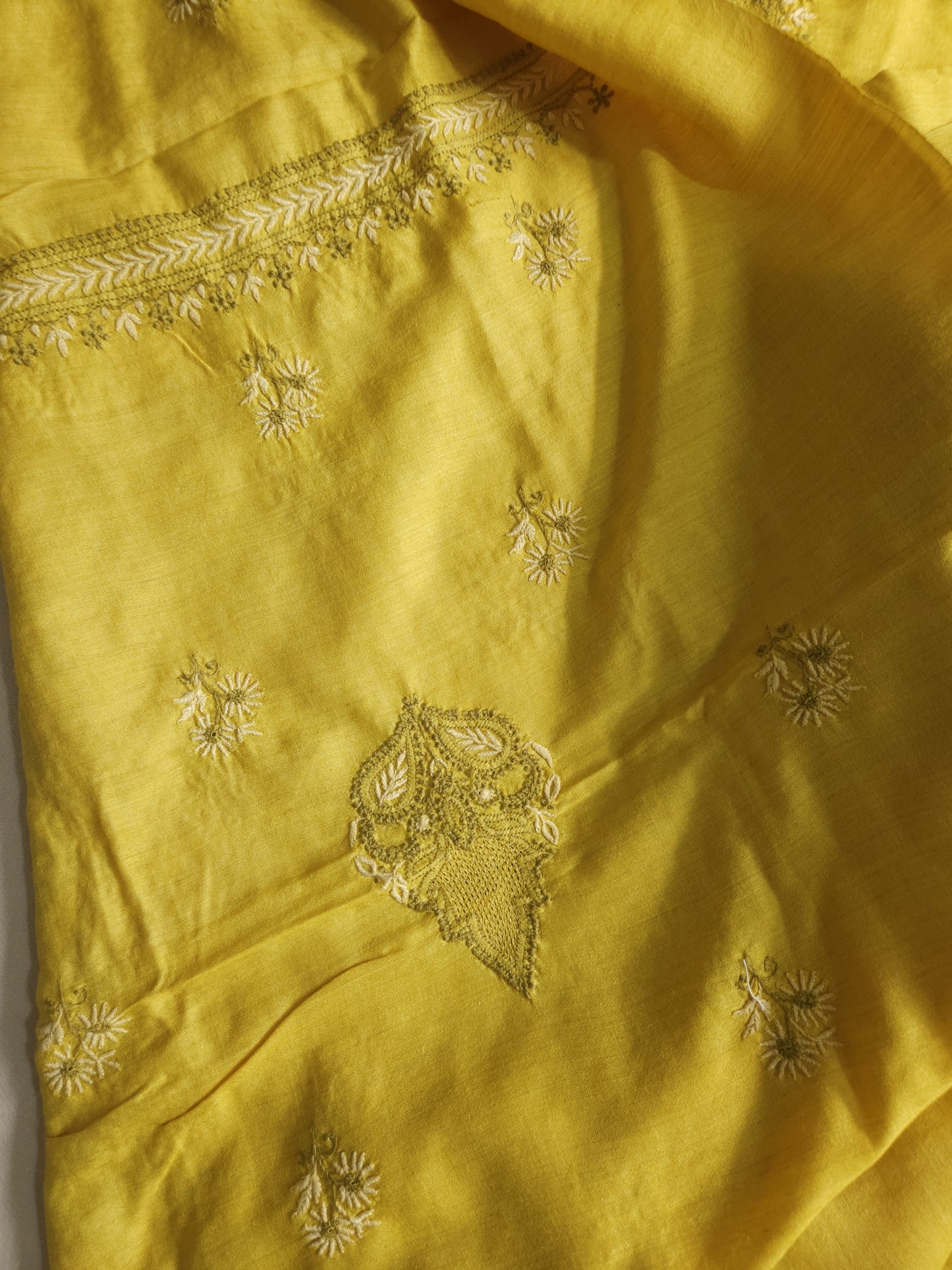 Moonga Silk 2-Piece Set (Old Gold Yellow)