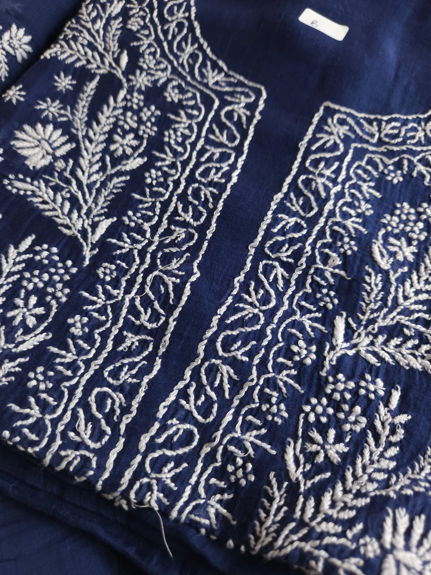 Malmal Chanderi 2-Piece Set (Nile Blue)