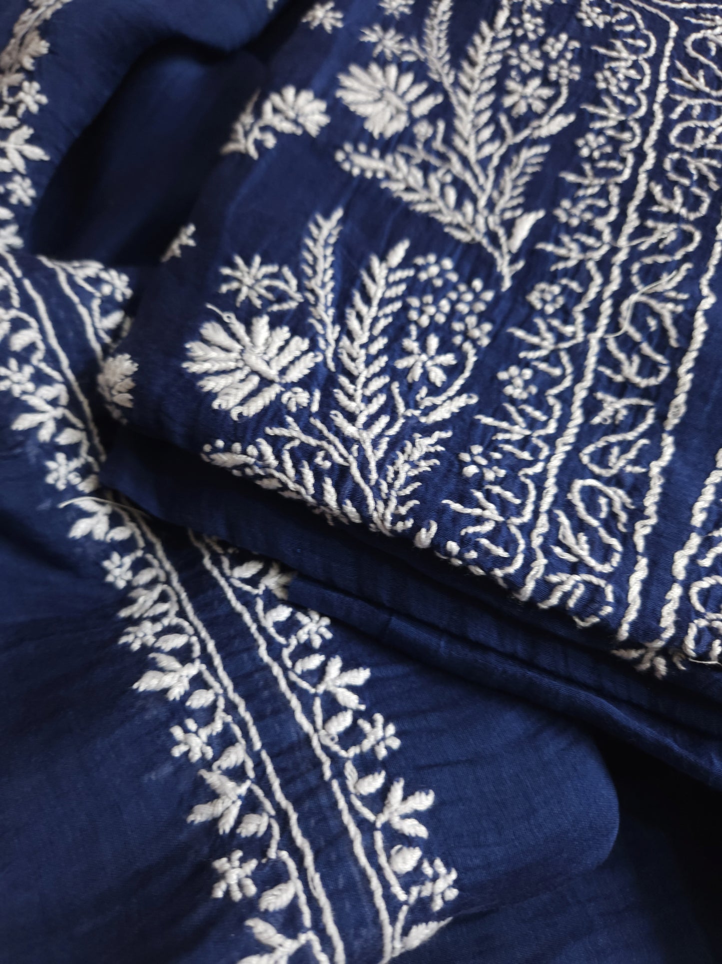 Malmal Chanderi 2-Piece Set (Nile Blue)