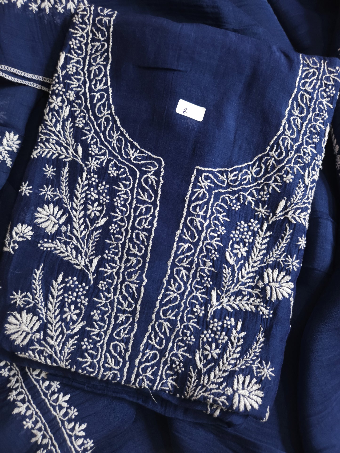 Malmal Chanderi 2-Piece Set (Nile Blue)
