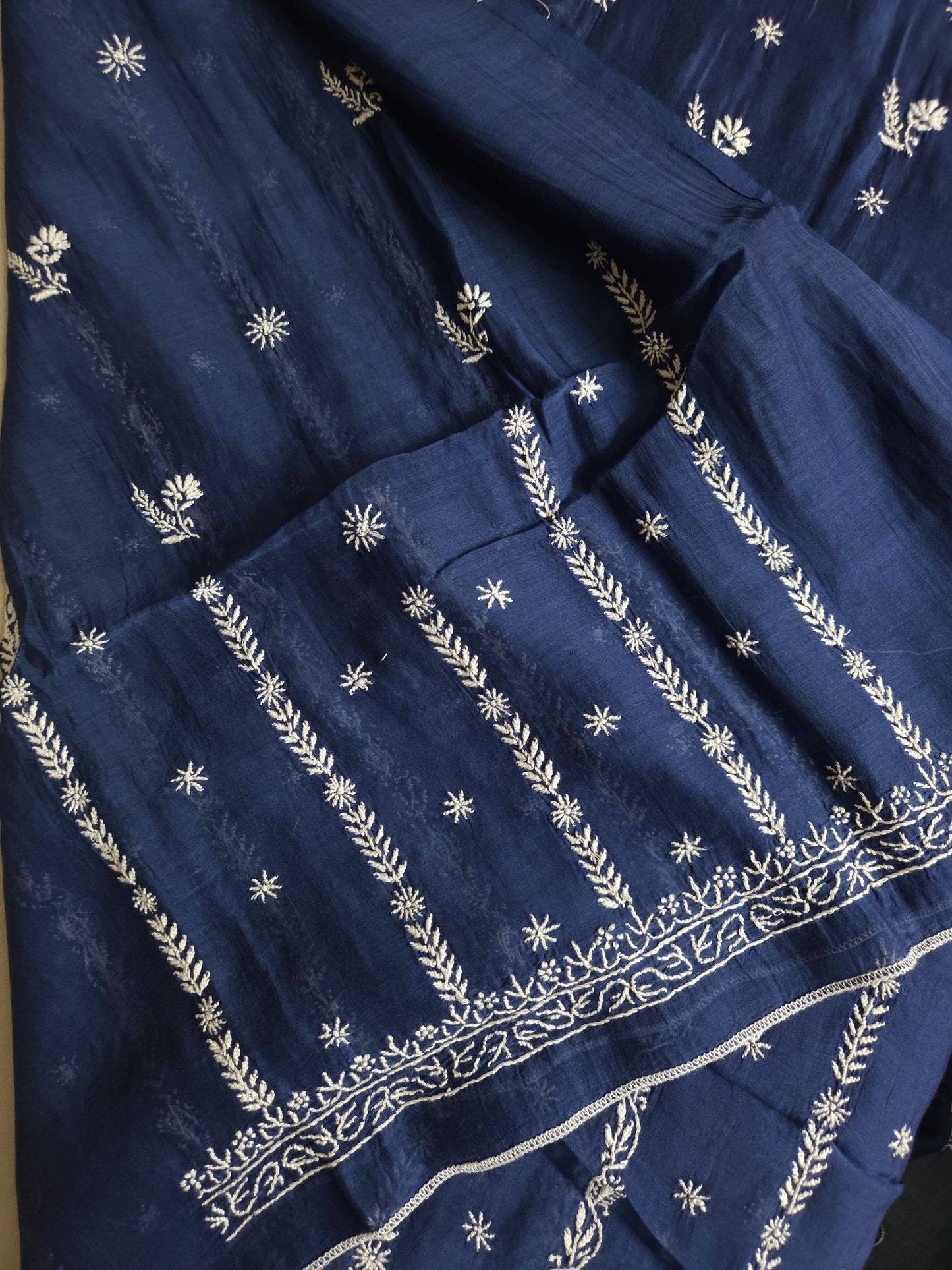Malmal Chanderi 2-Piece Set (Nile Blue)