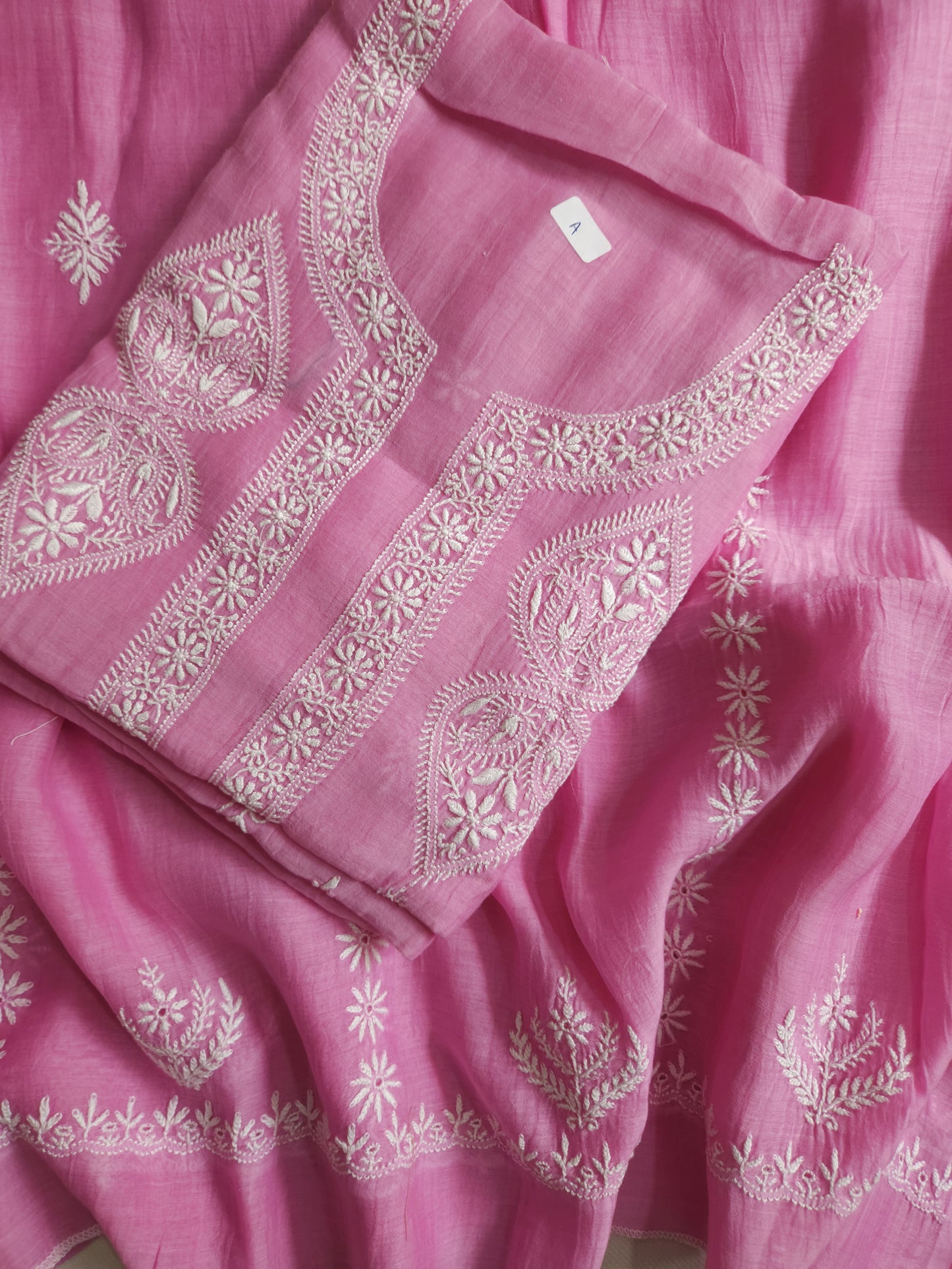 Malmal Chanderi 2-Piece Set (Pink)