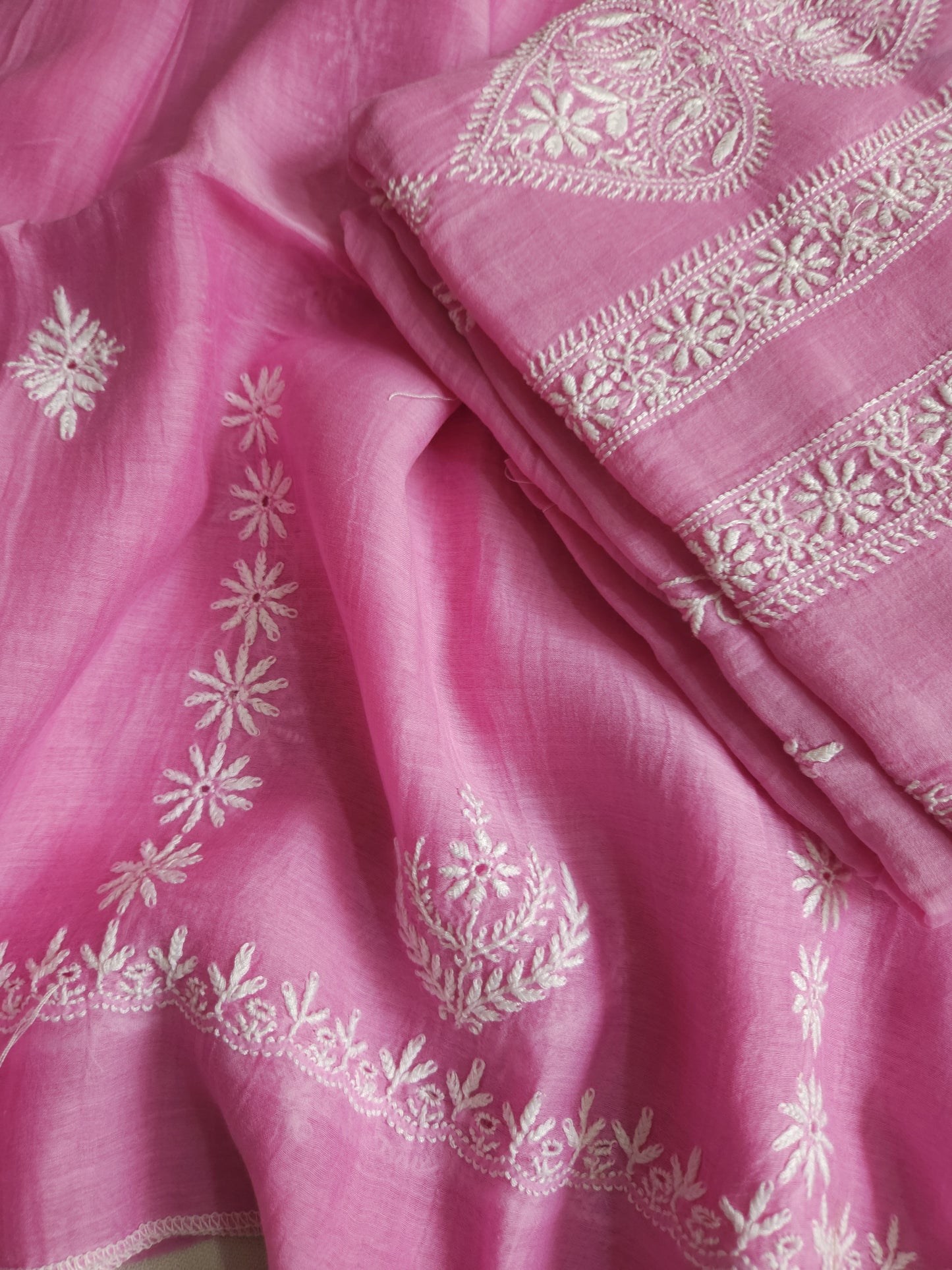 Malmal Chanderi 2-Piece Set (Pink)