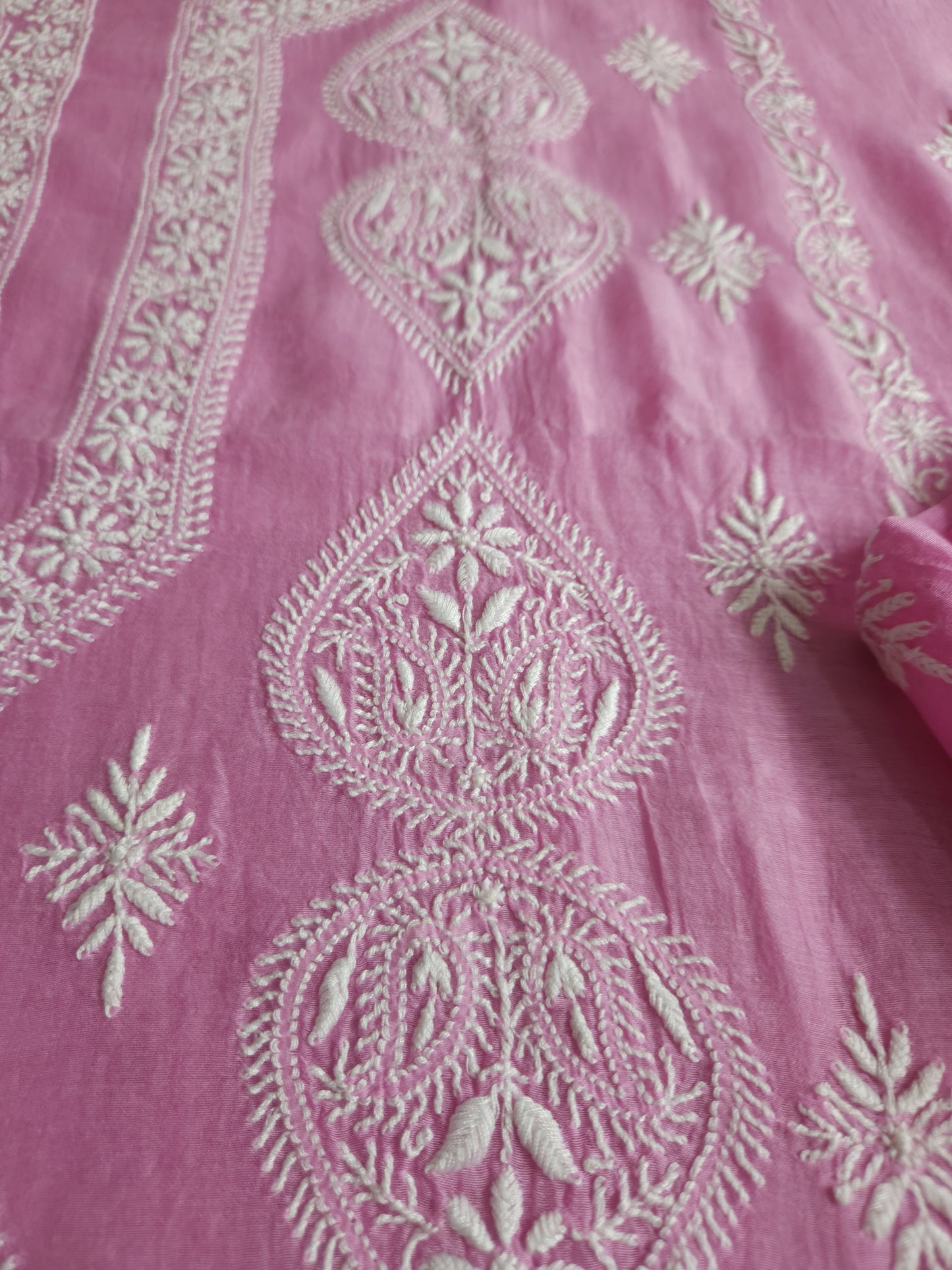Malmal Chanderi 2-Piece Set (Pink)