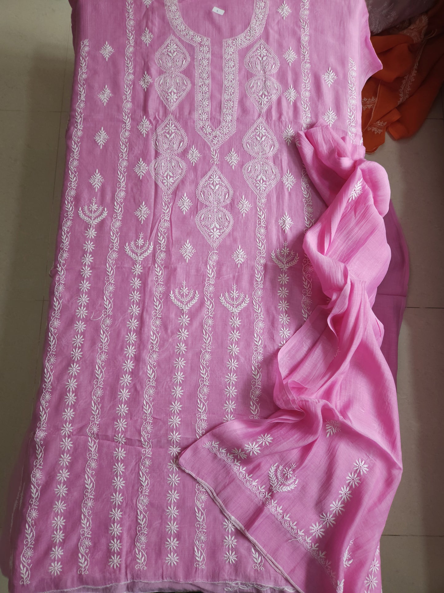 Malmal Chanderi 2-Piece Set (Pink)