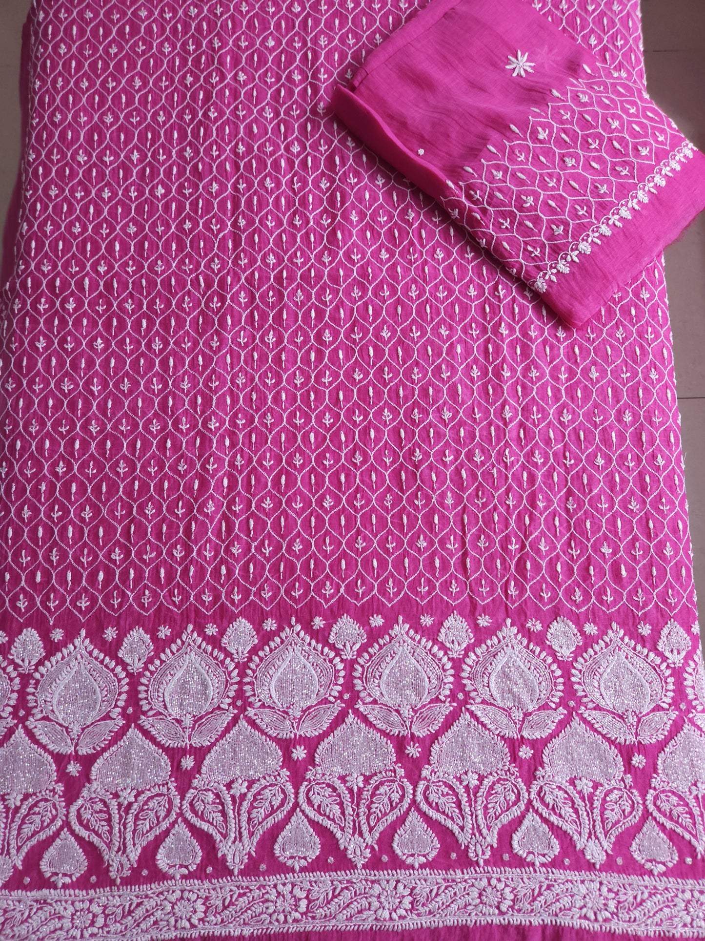 Malmal Chanderi 2-Piece Set (Pink)