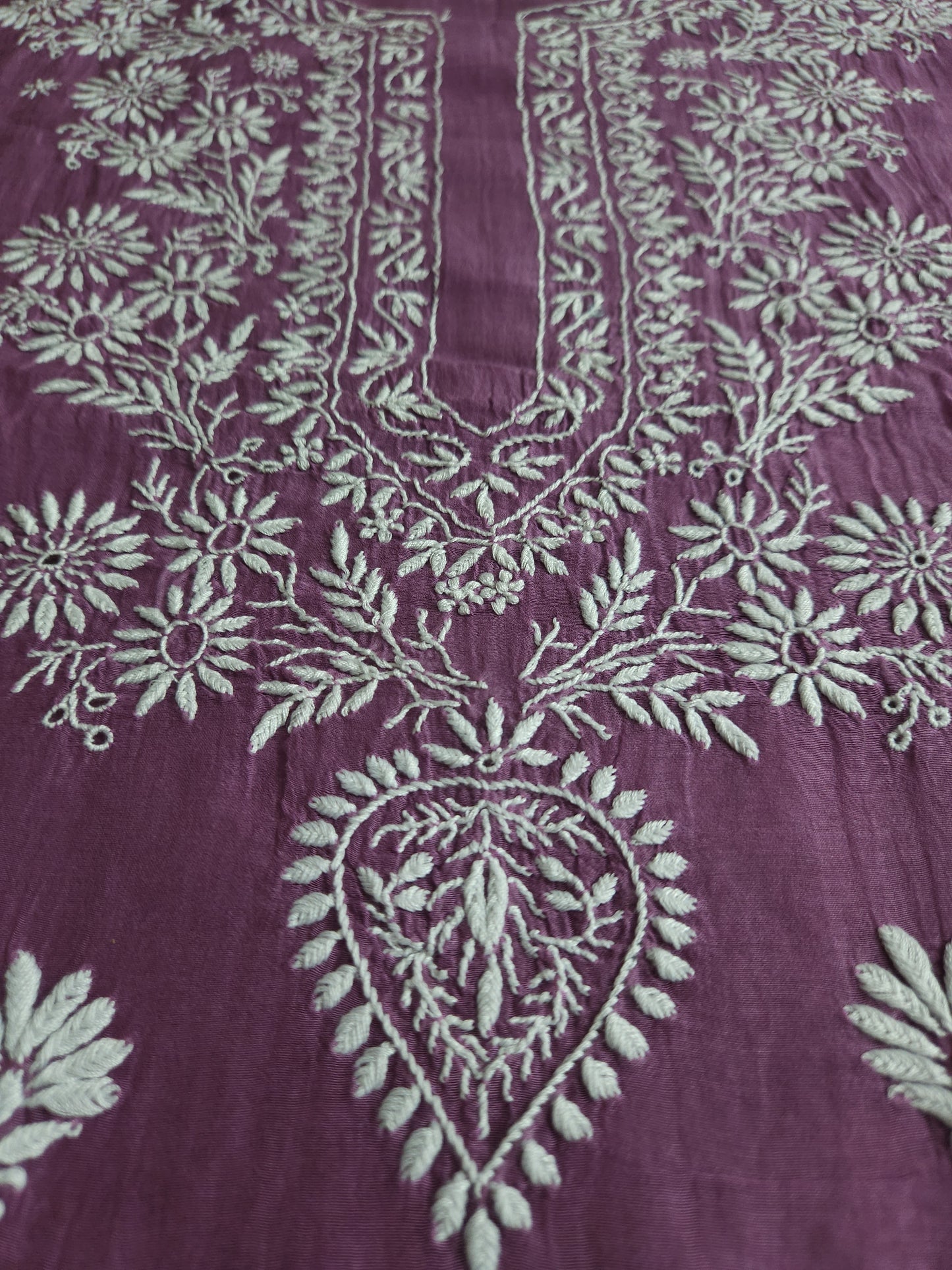 Malmal Chanderi 2-Piece Set (Muted Purple)
