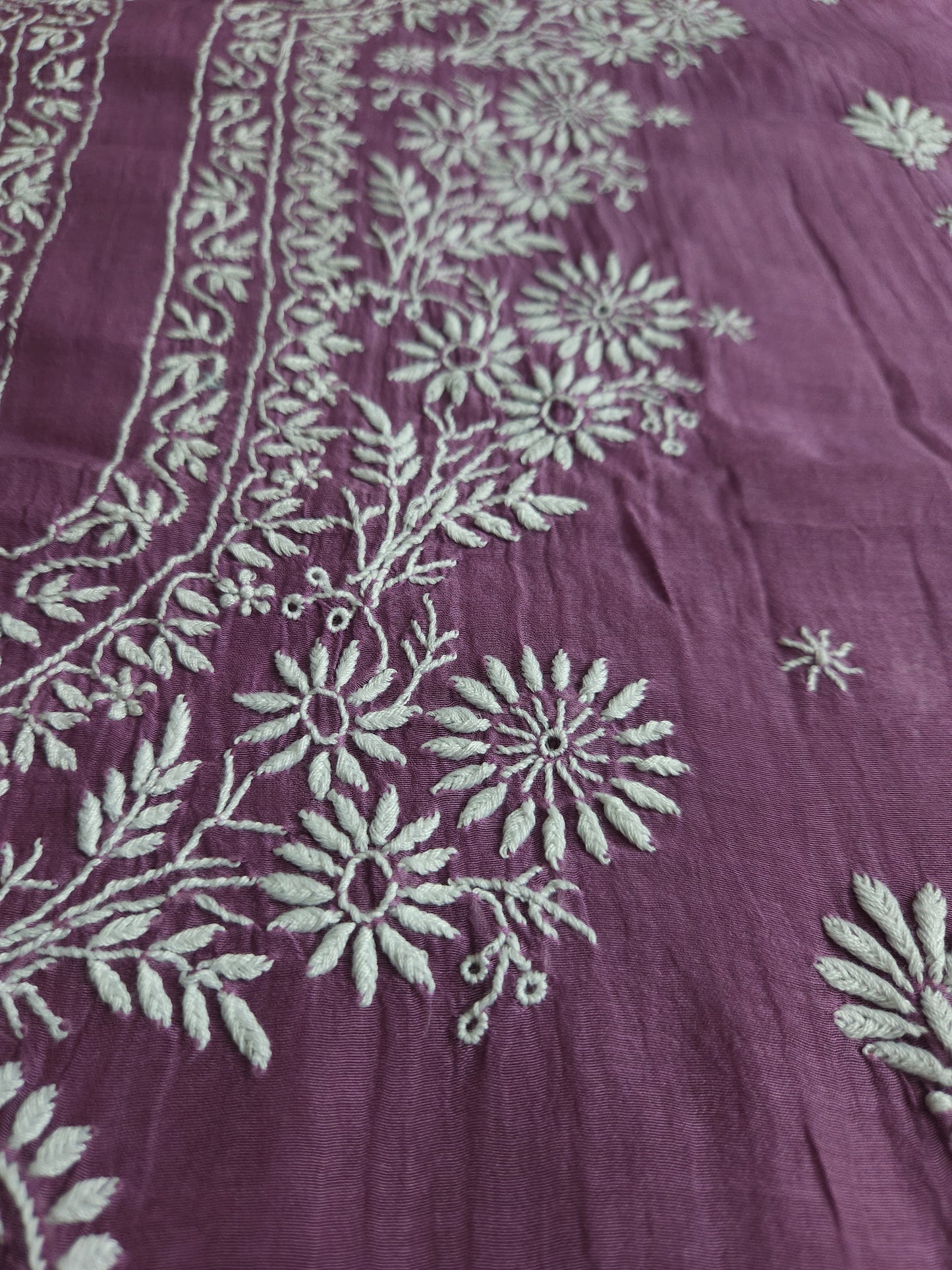 Malmal Chanderi 2-Piece Set (Muted Purple)