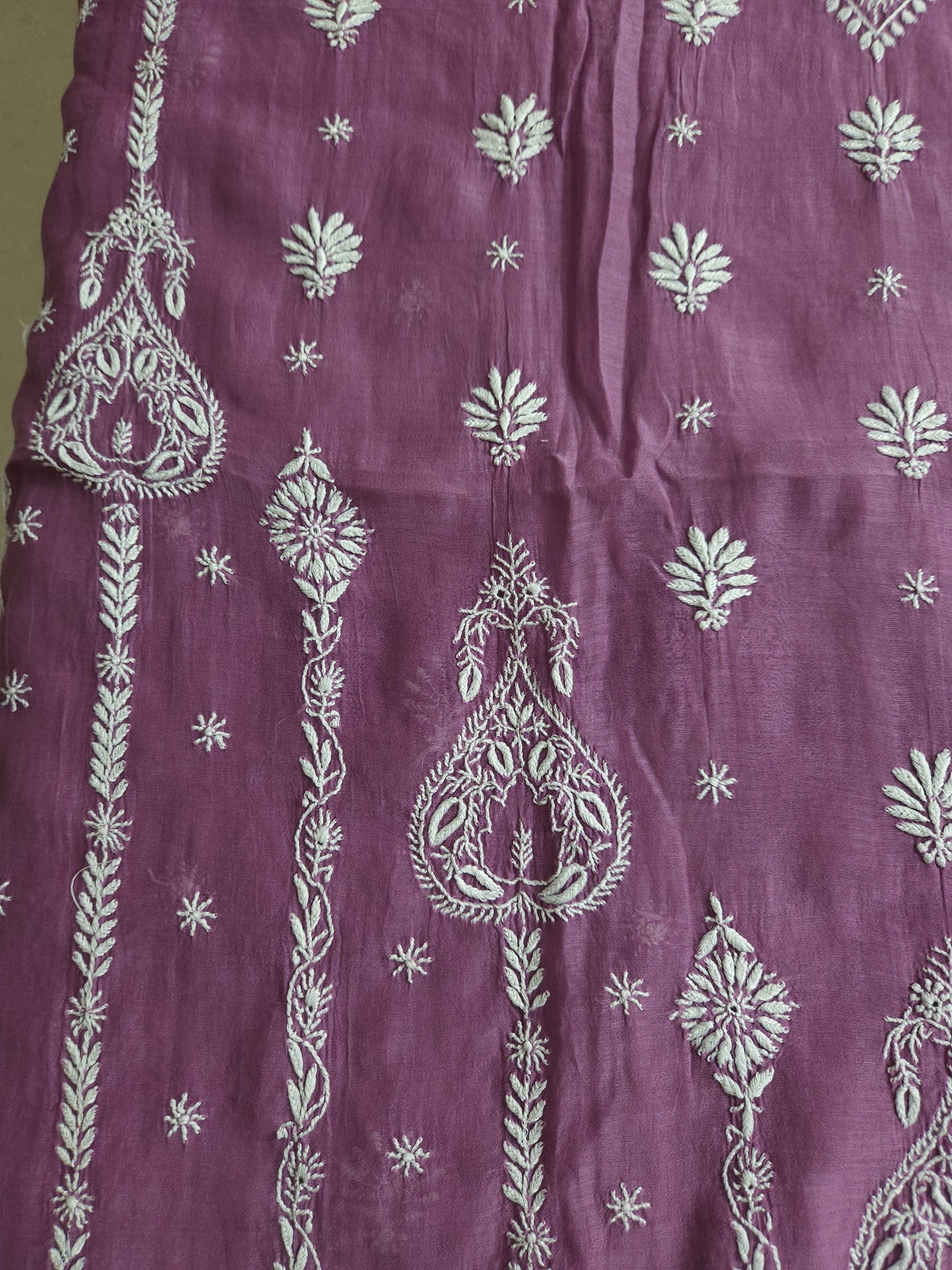 Malmal Chanderi 2-Piece Set (Muted Purple)