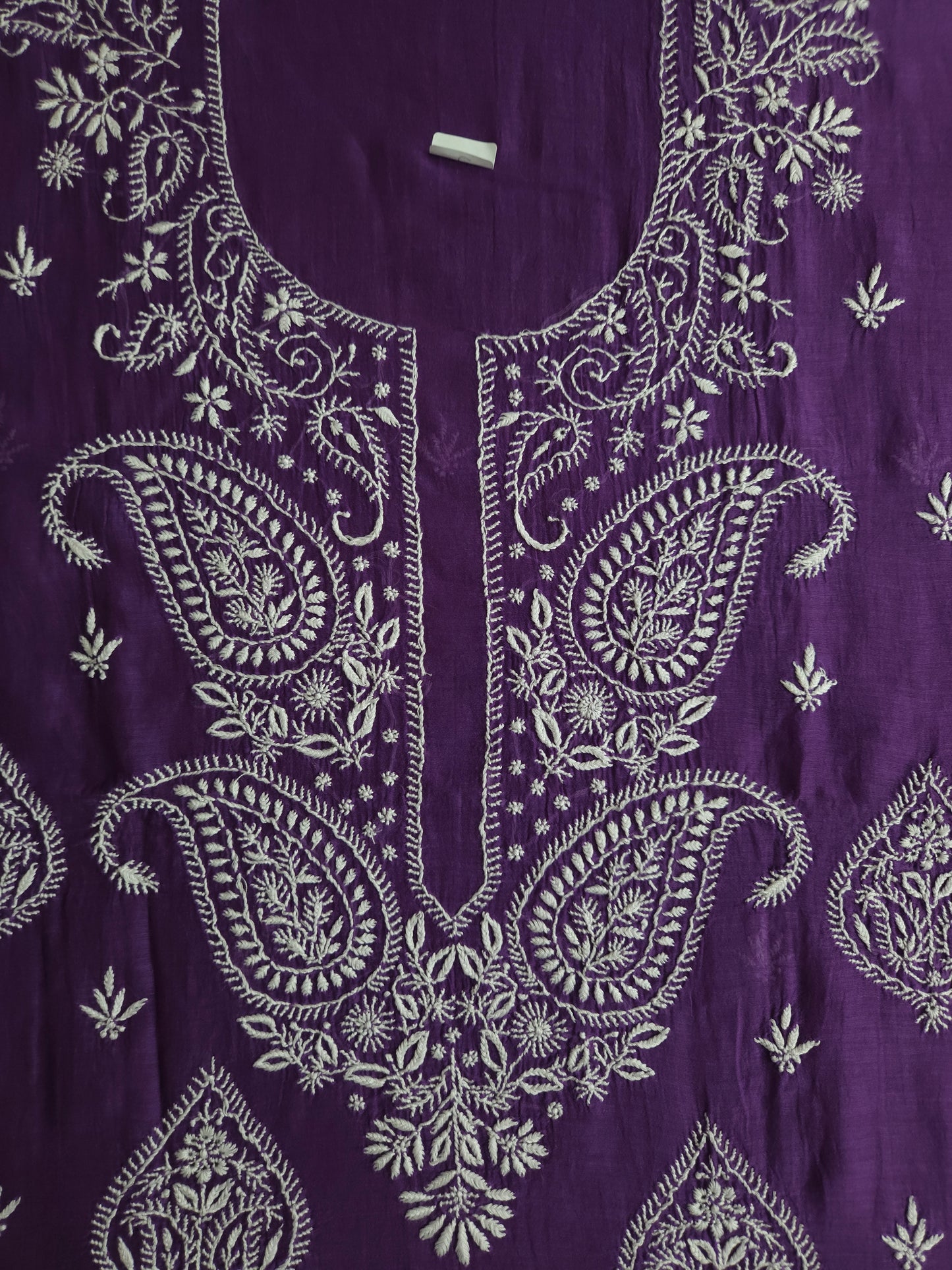 Malmal Chanderi 2-Piece Set (Dark Lavender)