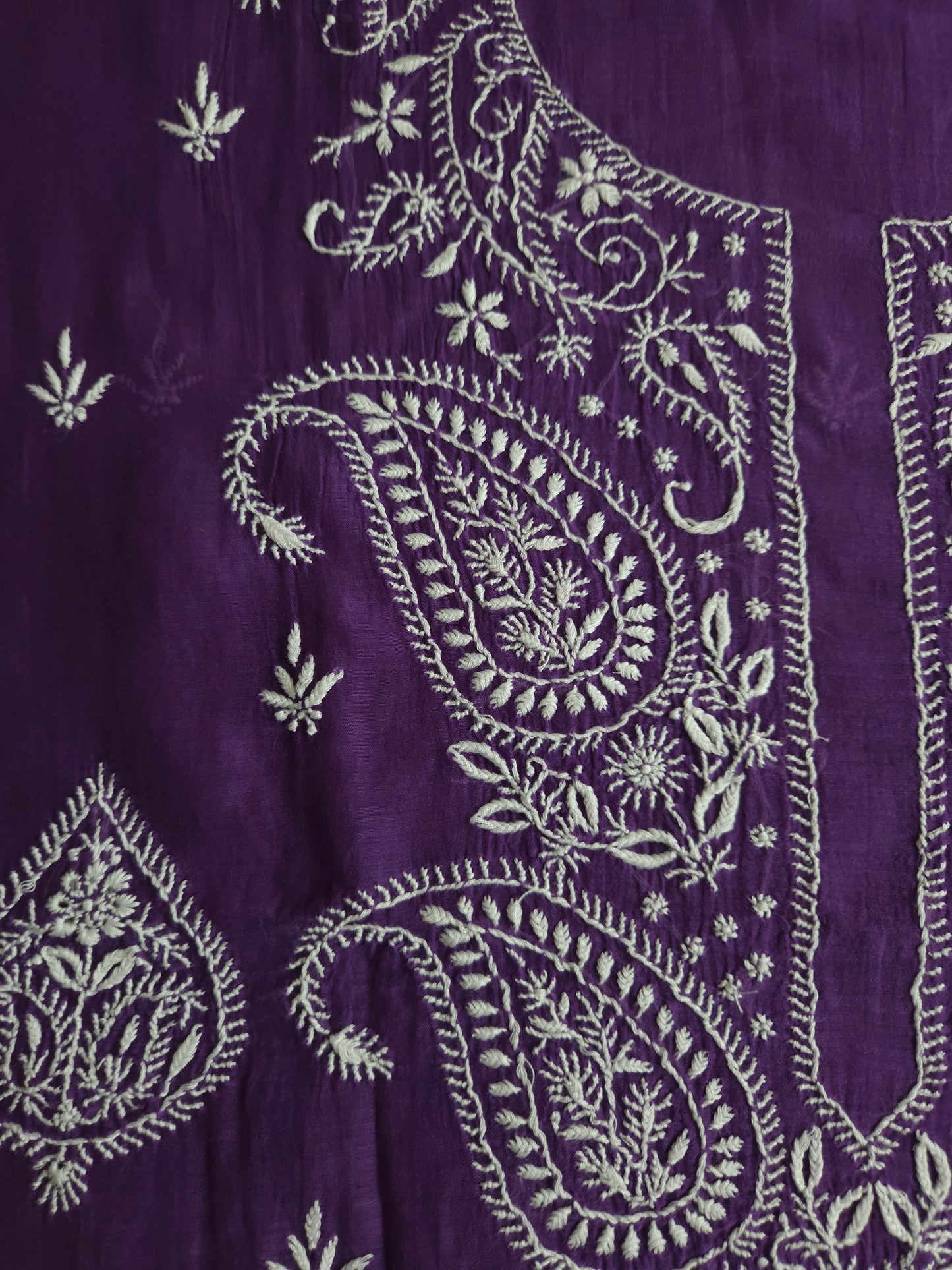 Malmal Chanderi 2-Piece Set (Dark Lavender)