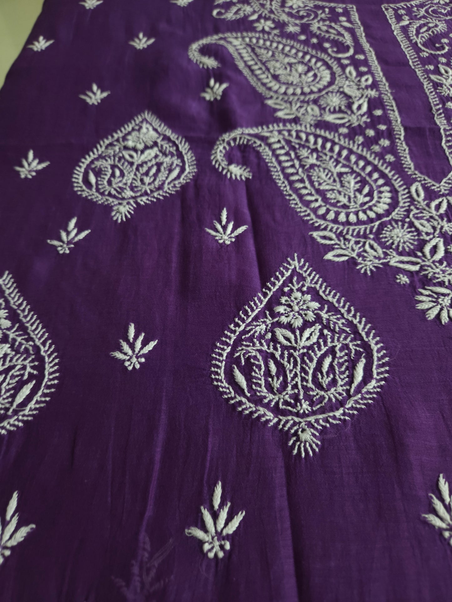 Malmal Chanderi 2-Piece Set (Dark Lavender)