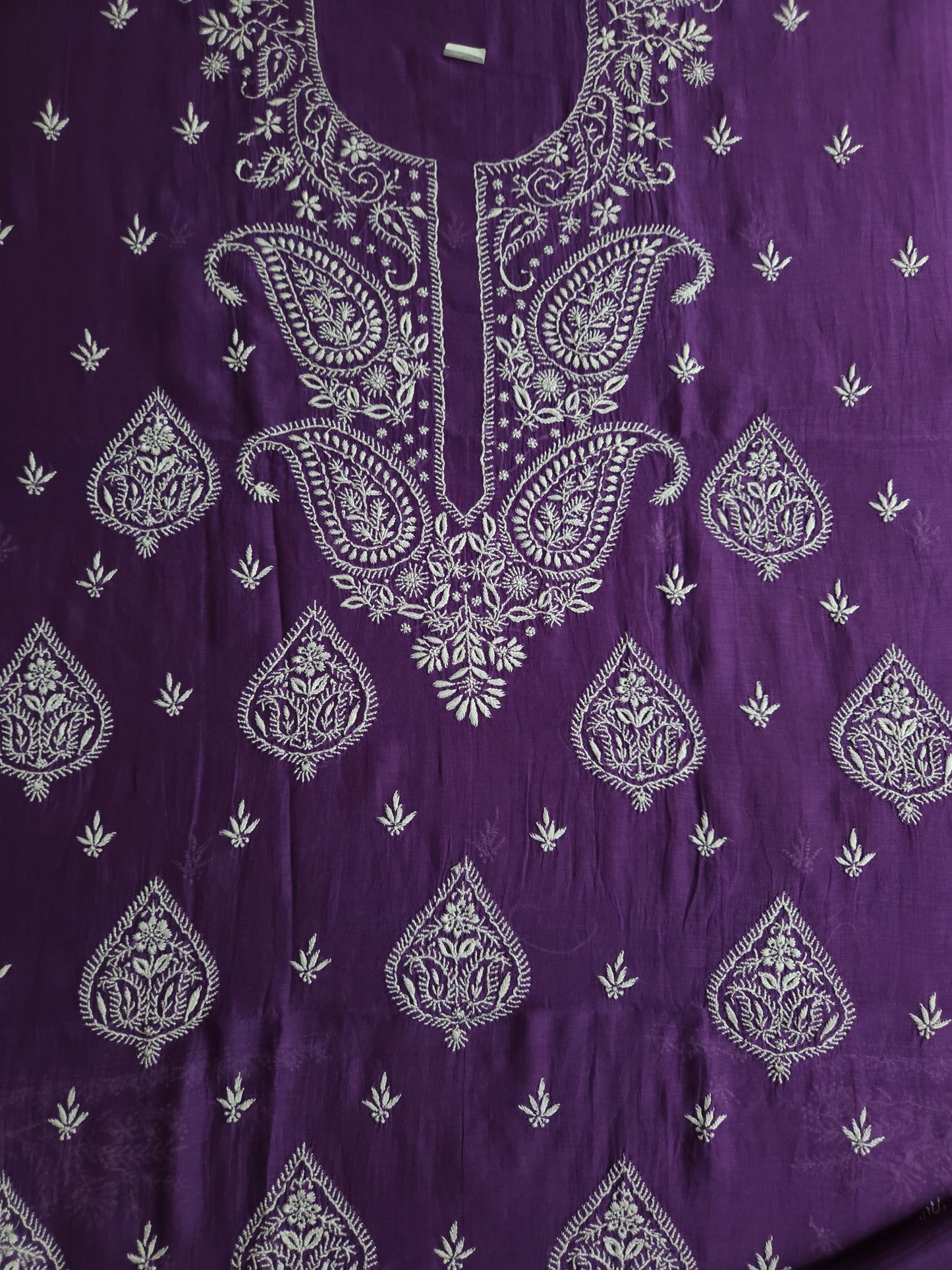 Malmal Chanderi 2-Piece Set (Dark Lavender)